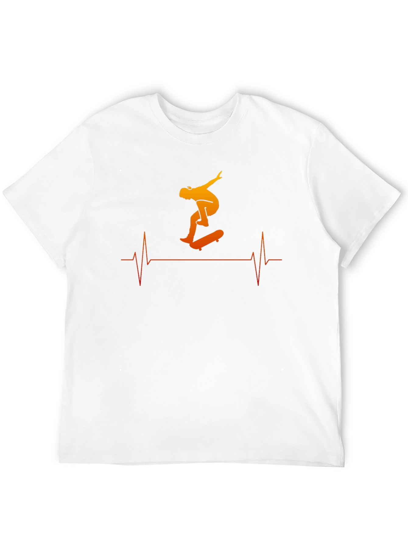 Skateboarding Heartbeat Tee - Cool Graphic T-Shirt
