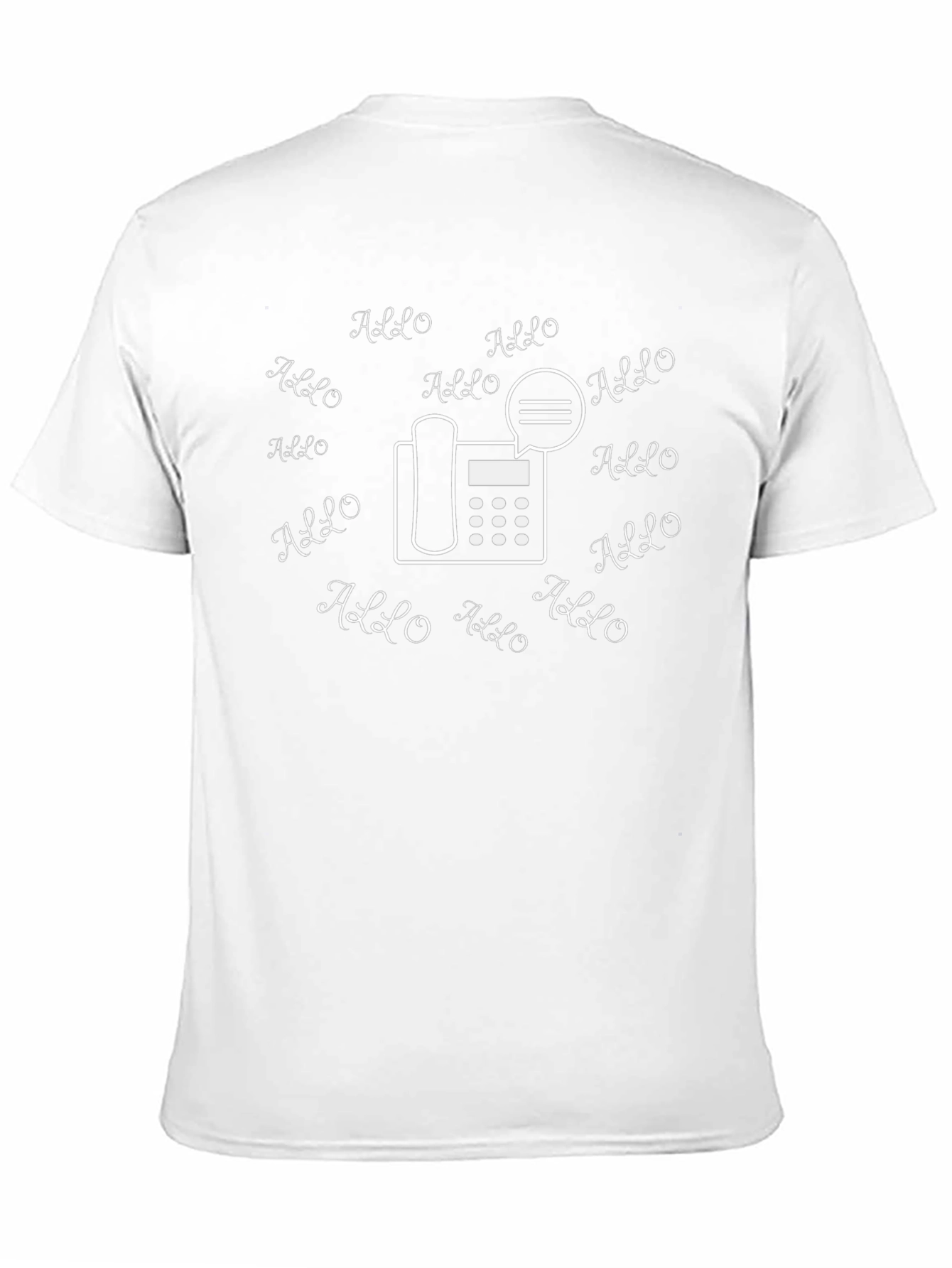 Allo Phone Graphic Tee - Black Cotton T-Shirt