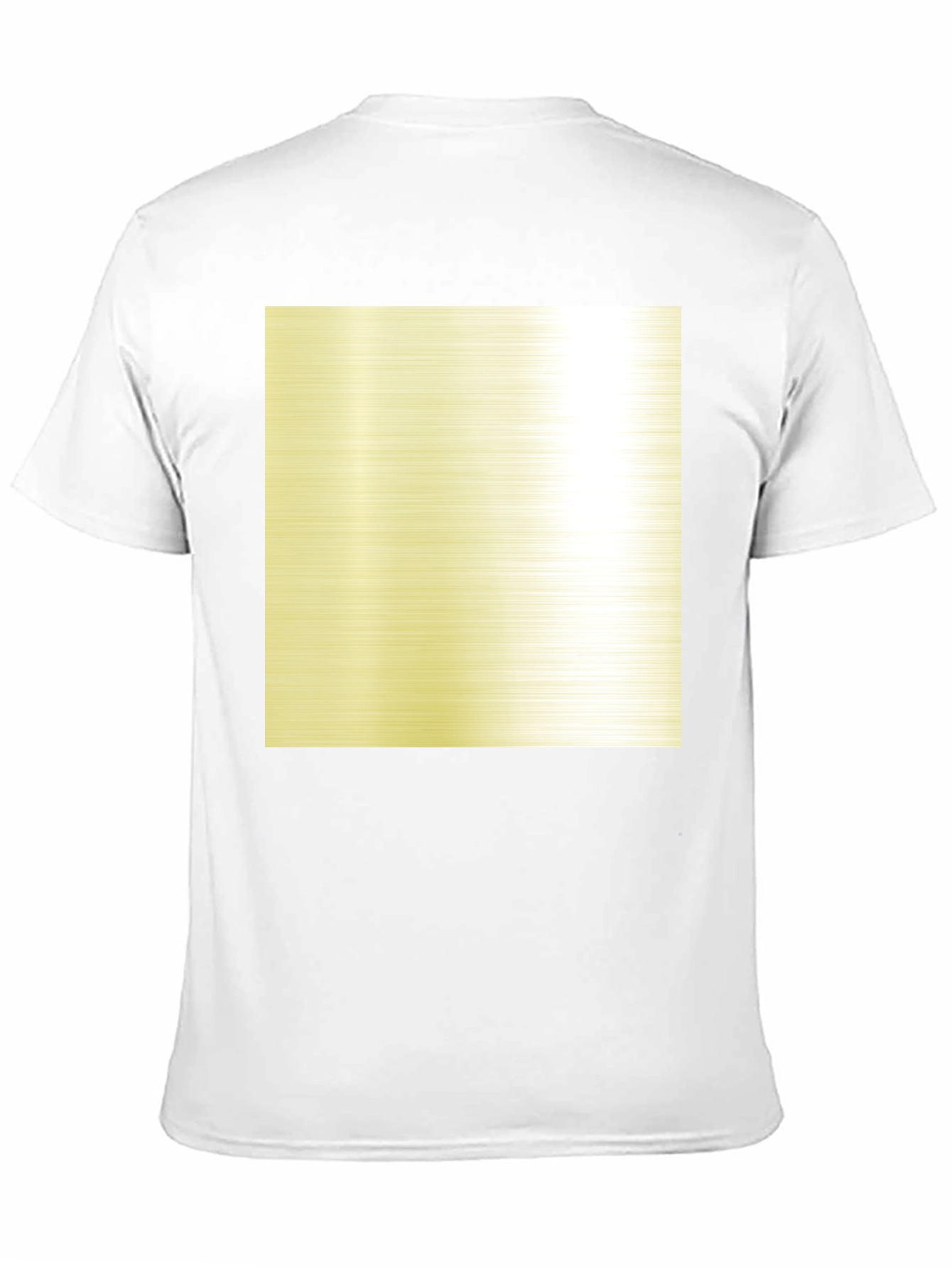 Black T-Shirt with Metallic Gold Square