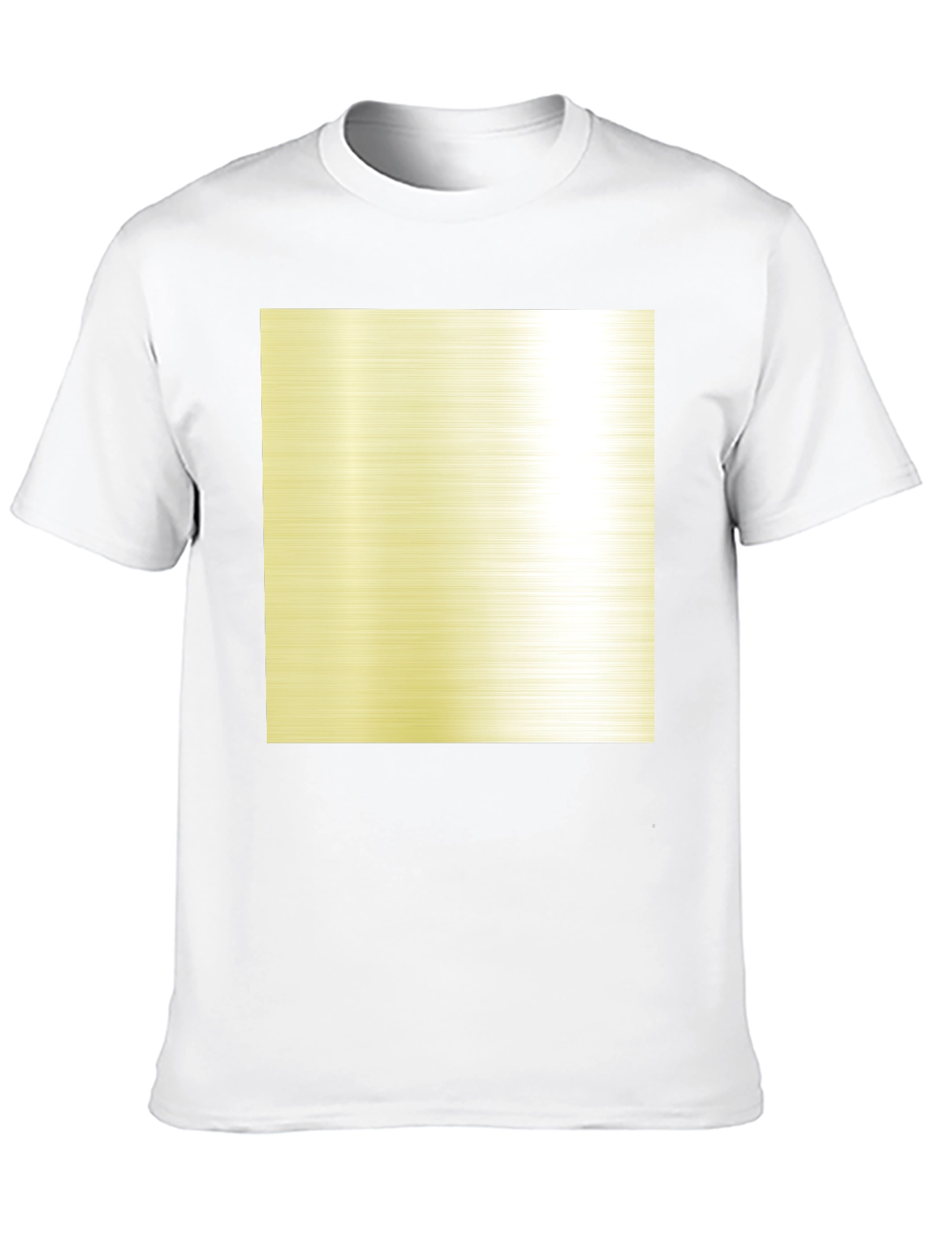 Black T-Shirt with Metallic Gold Square