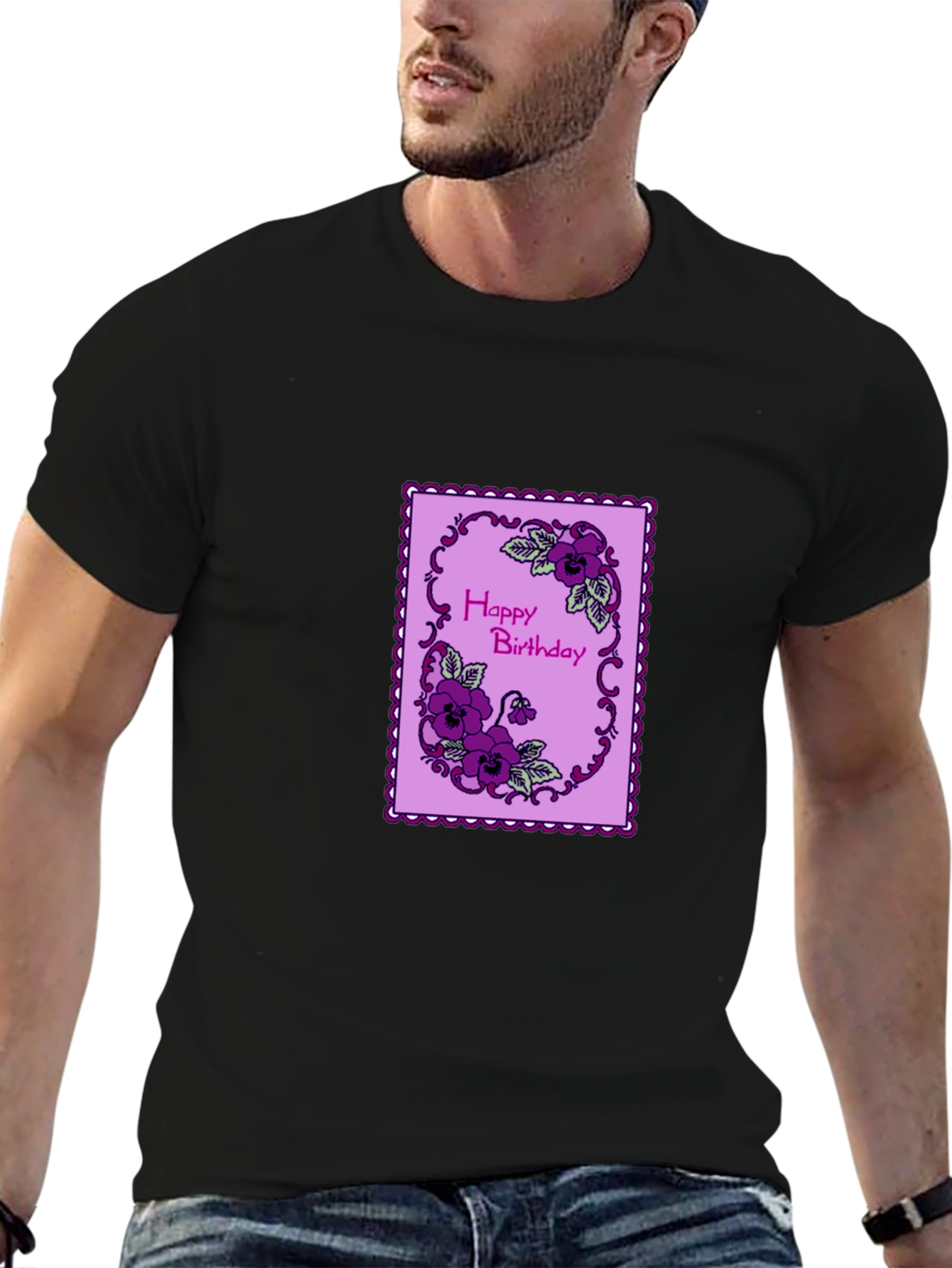 Happy Birthday Floral T-Shirt