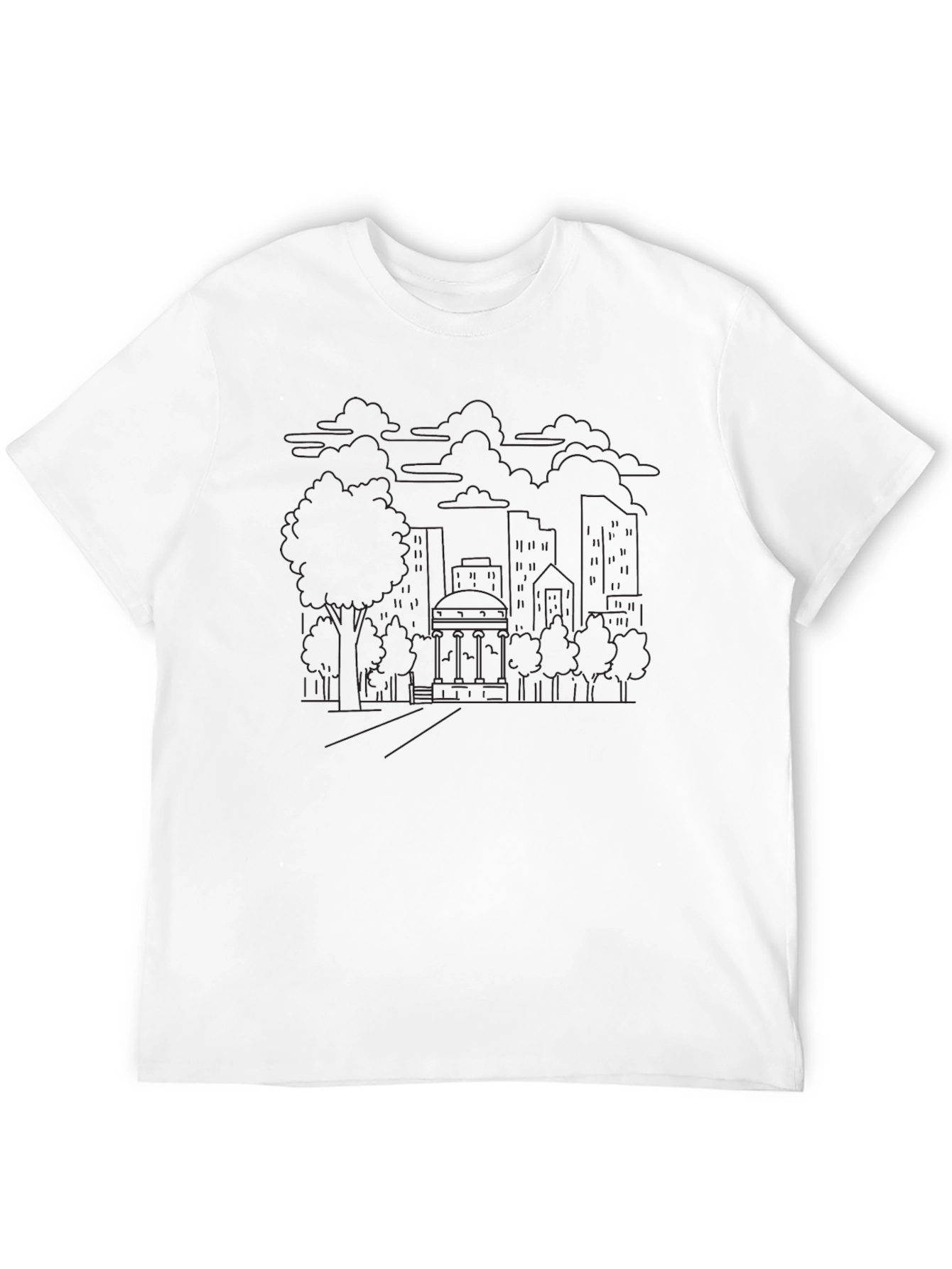Urban Sketch Mens Black T-Shirt