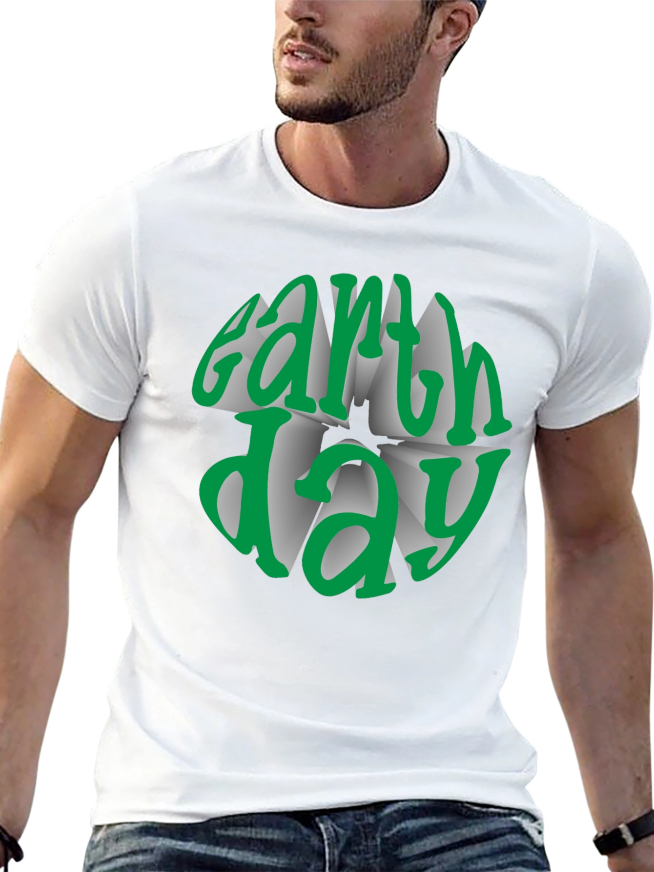 Earth Day Graphic Tee - Black Cotton T-Shirt