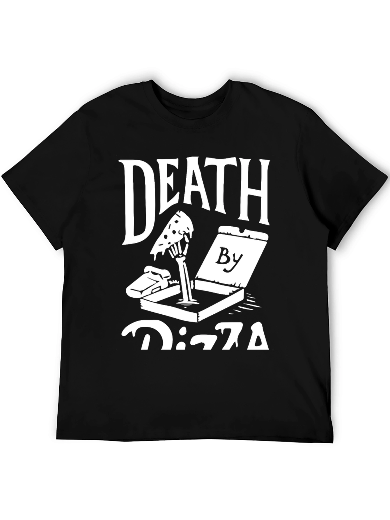 Death By Pizza Graphic Tee - Funny Foodie Shirt