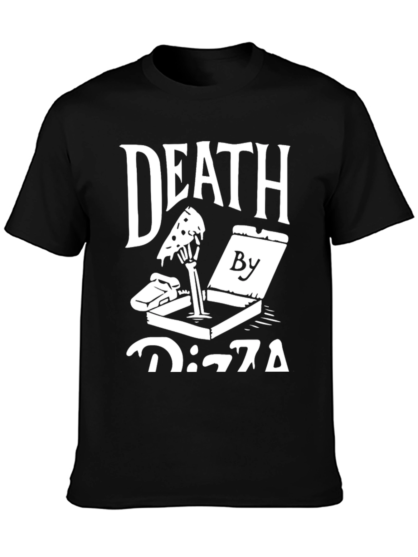 Death By Pizza Graphic Tee - Funny Foodie Shirt