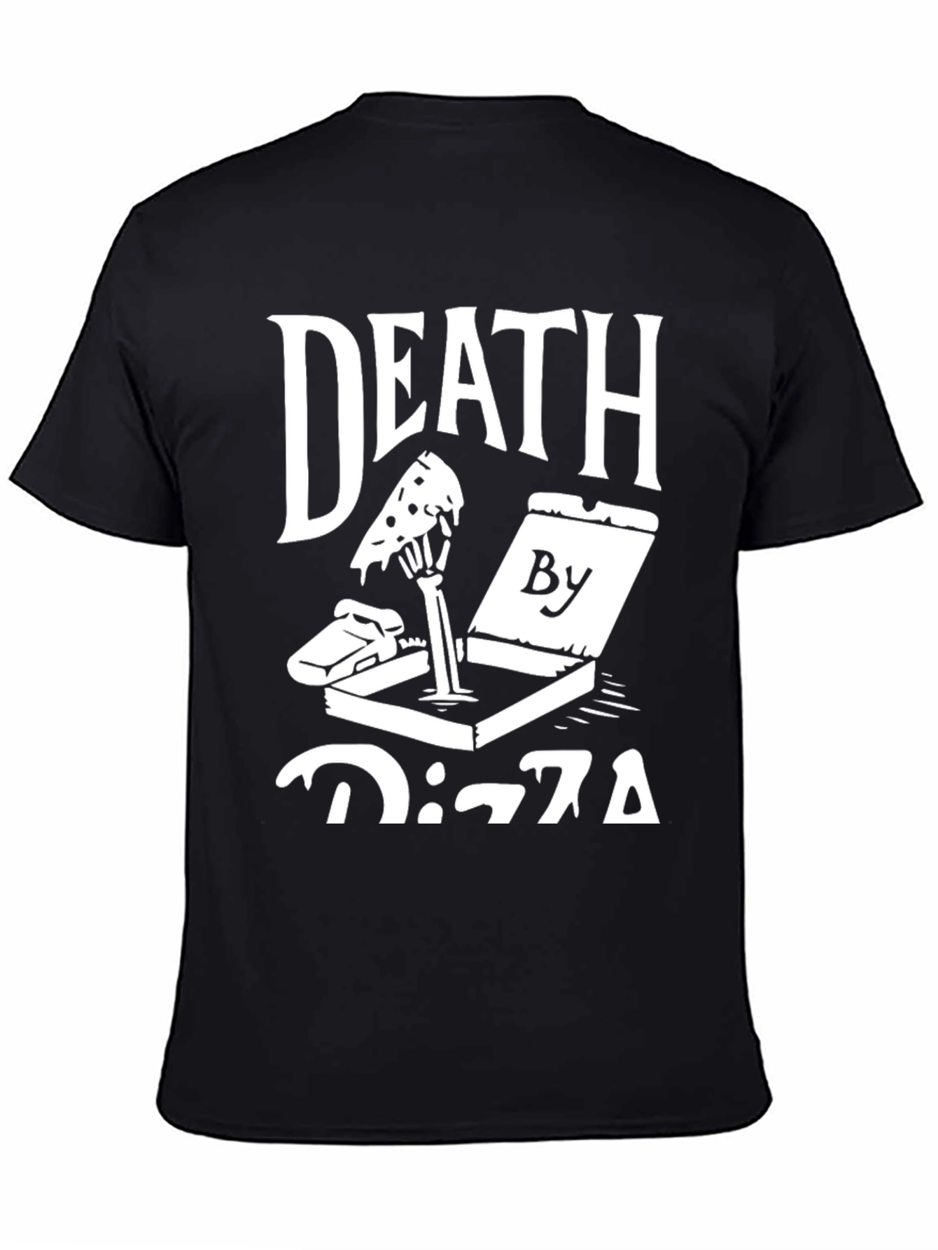 Death By Pizza Graphic Tee - Funny Foodie Shirt