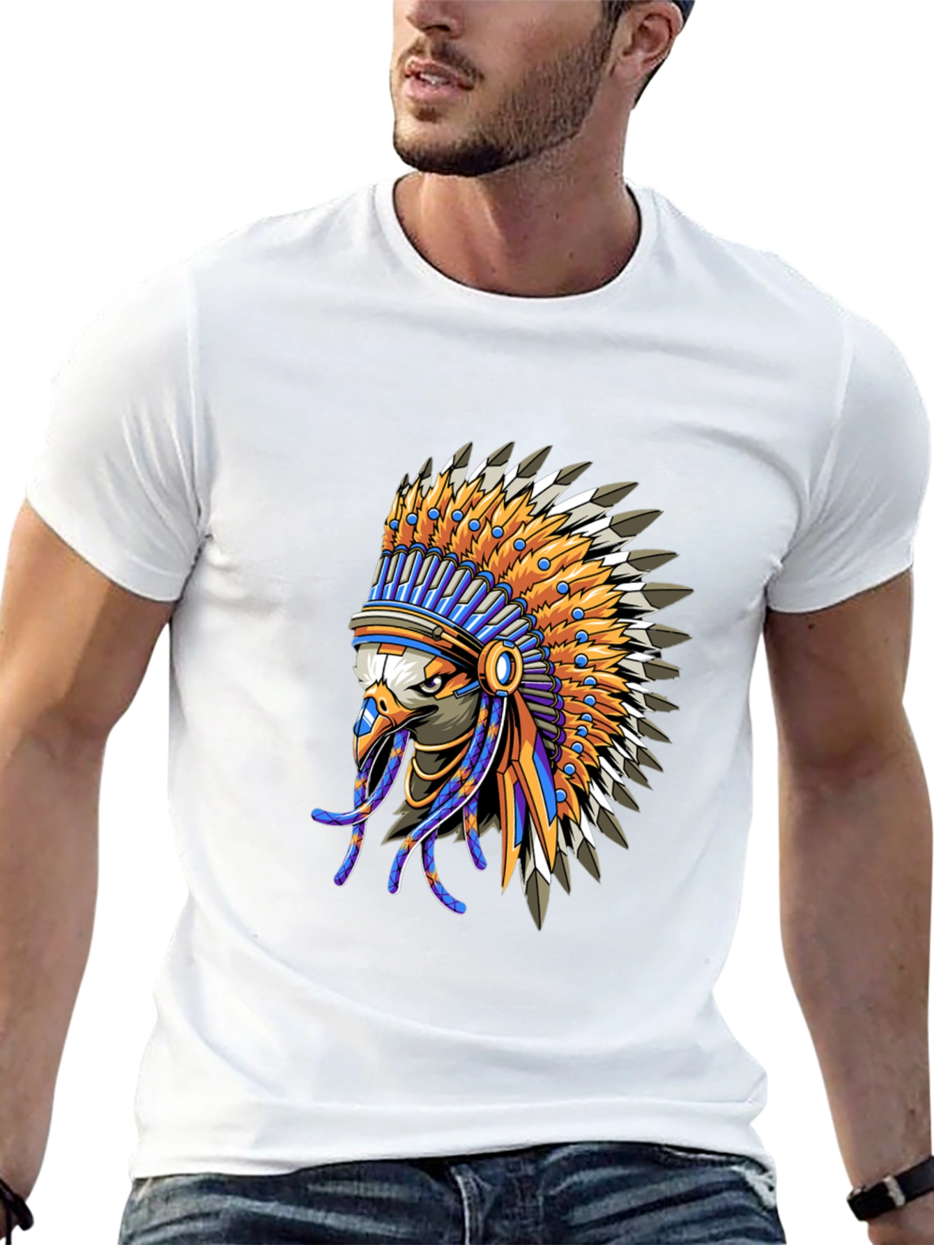 Eagle Headdress Graphic T-Shirt