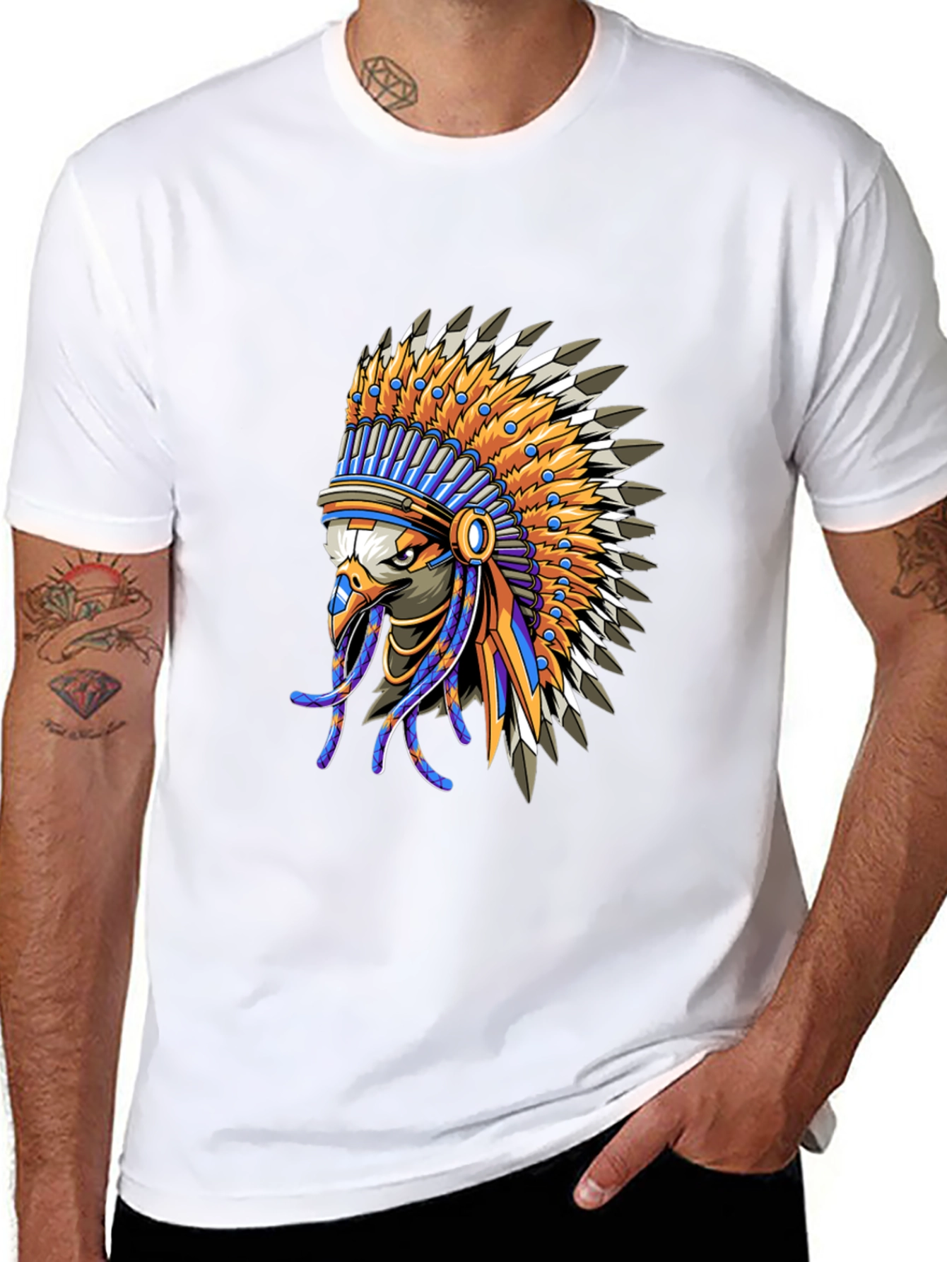 Eagle Headdress Graphic T-Shirt