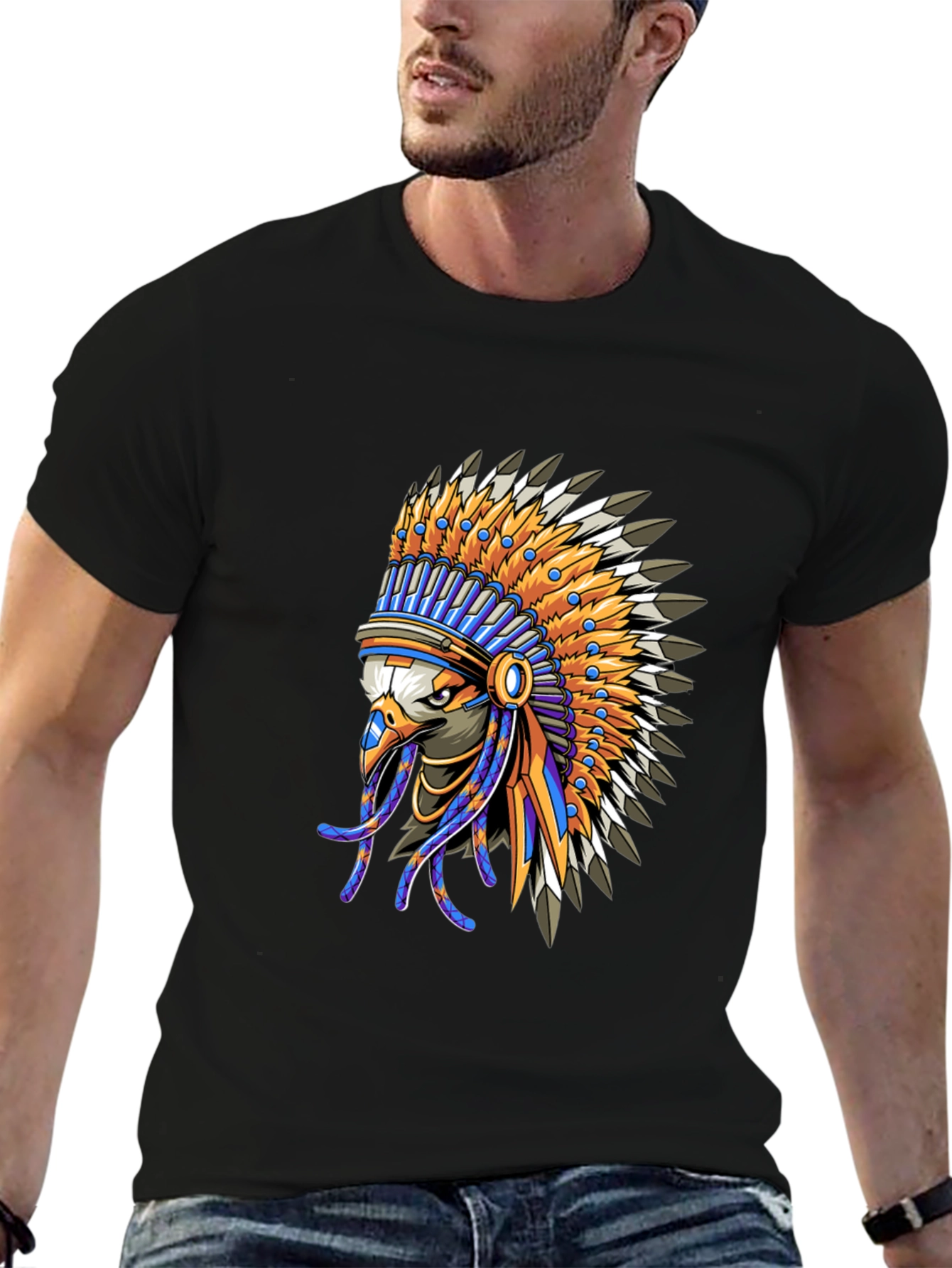 Eagle Headdress Graphic T-Shirt