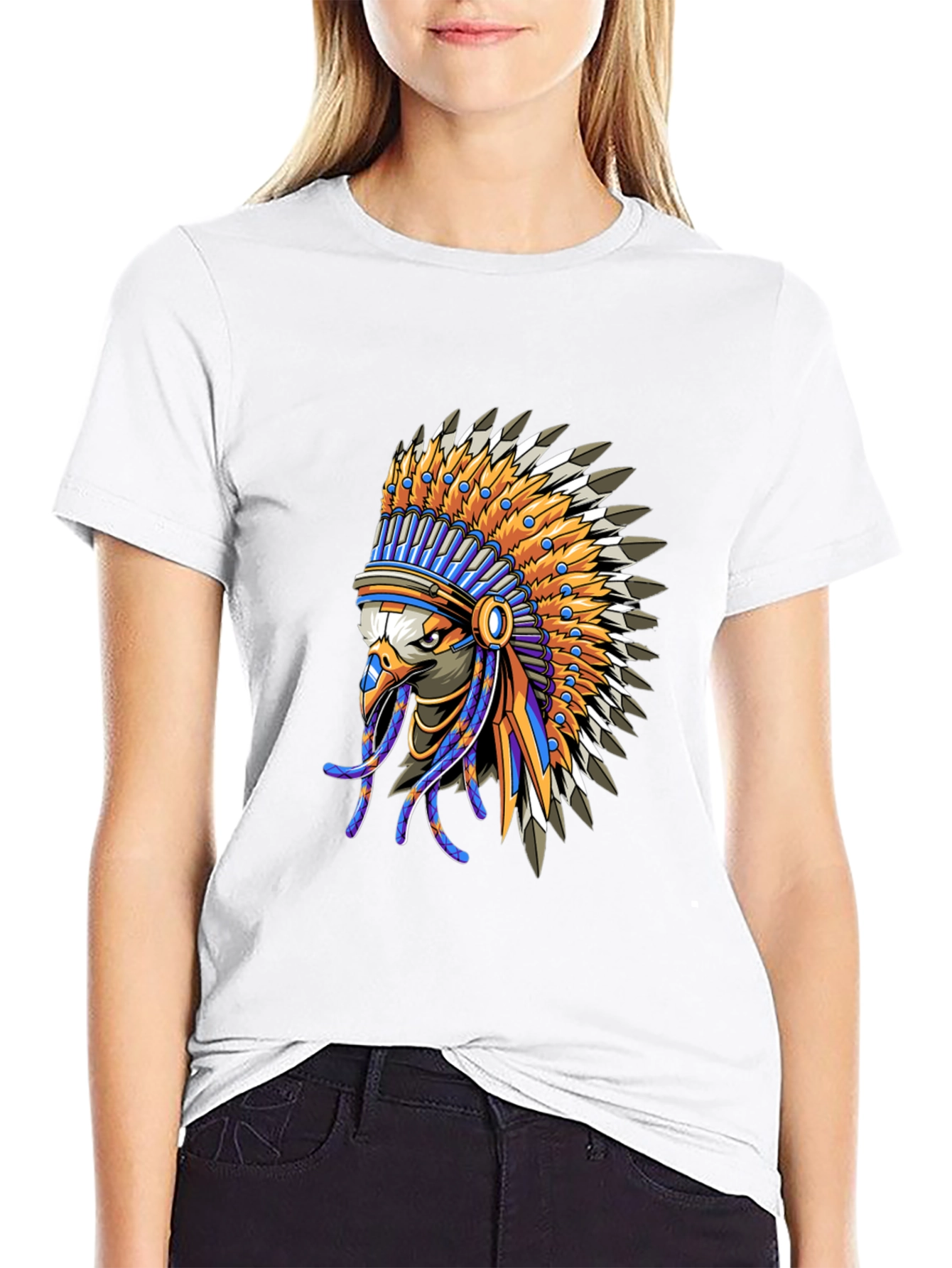 Eagle Headdress Graphic T-Shirt