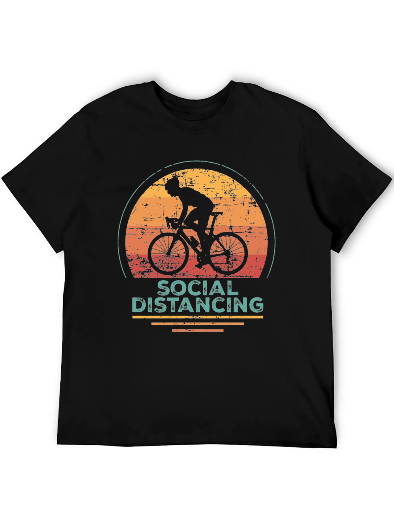 Social Distancing Cyclist Graphic Tee