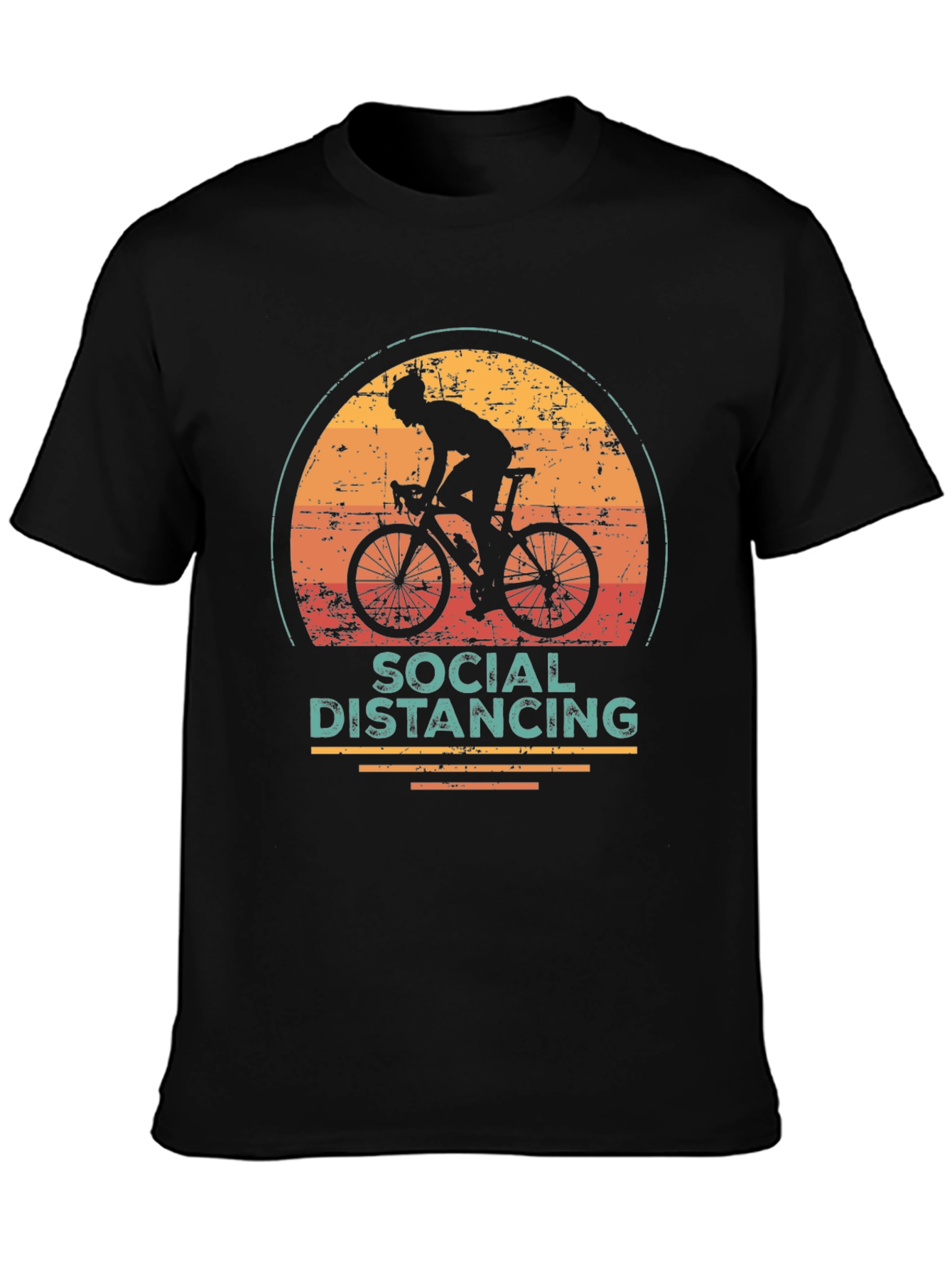 Social Distancing Cyclist Graphic Tee
