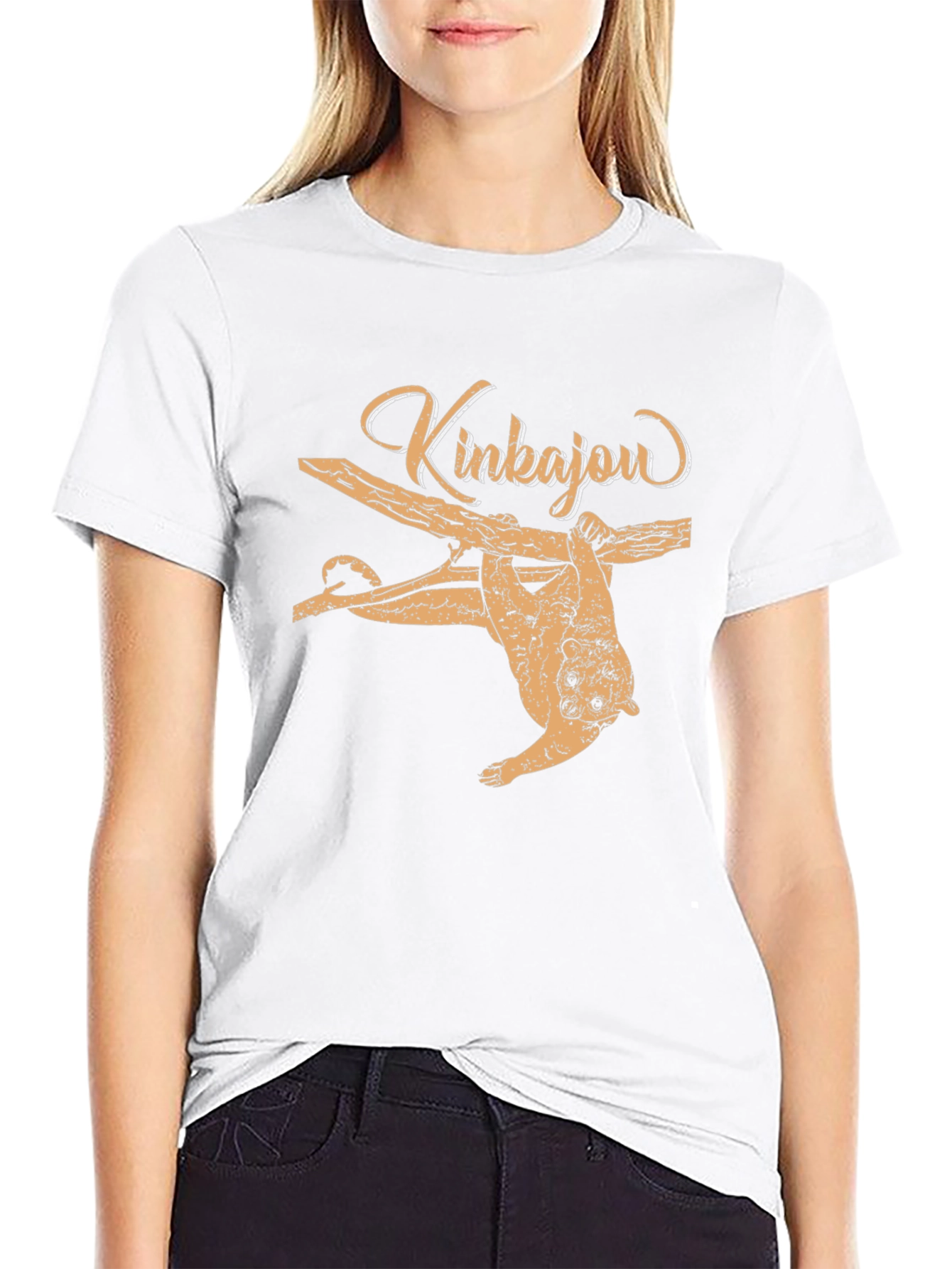 Kinkajou Animal Graphic Print Tee - Black