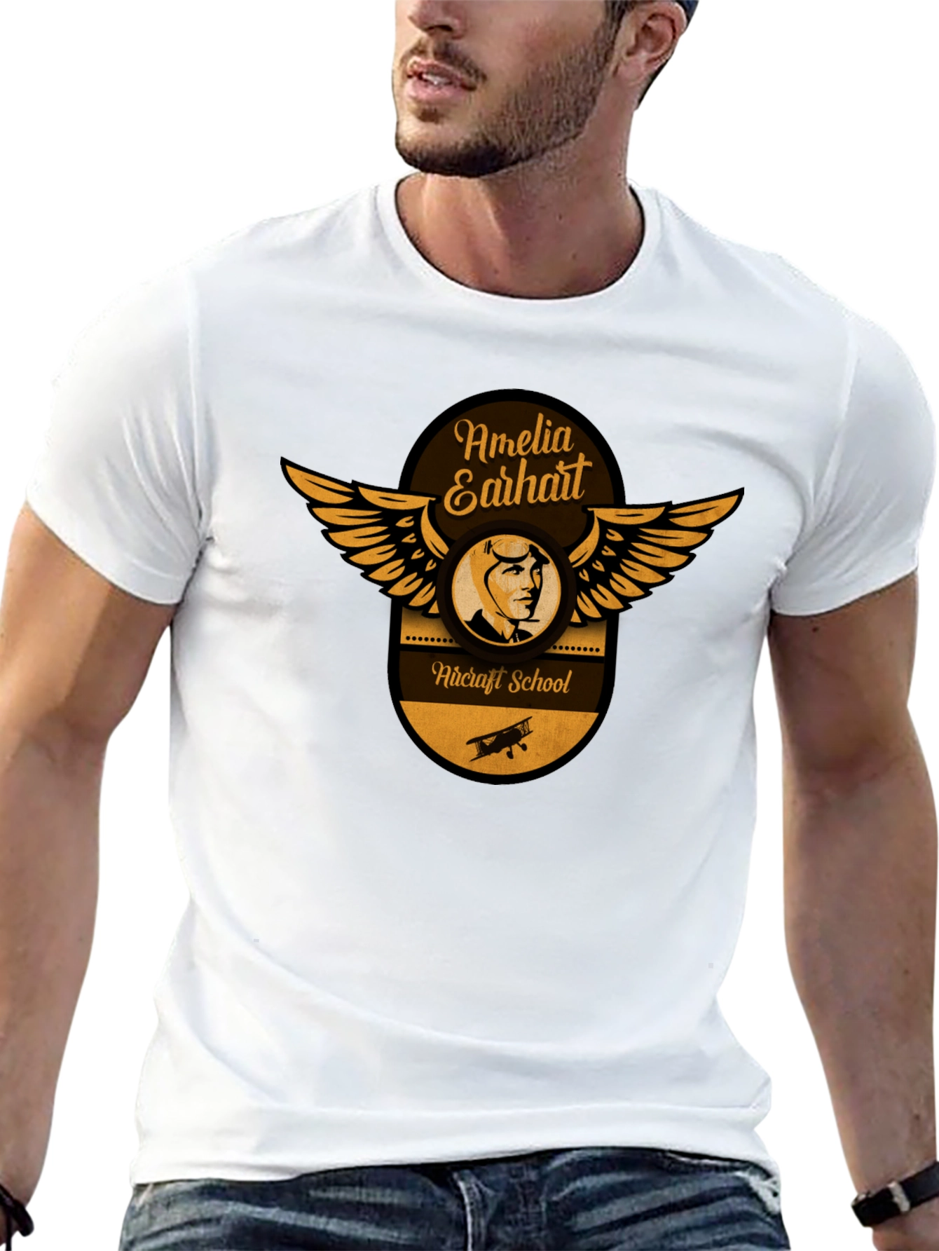 Amelia Earhart Aircraft School T-Shirt