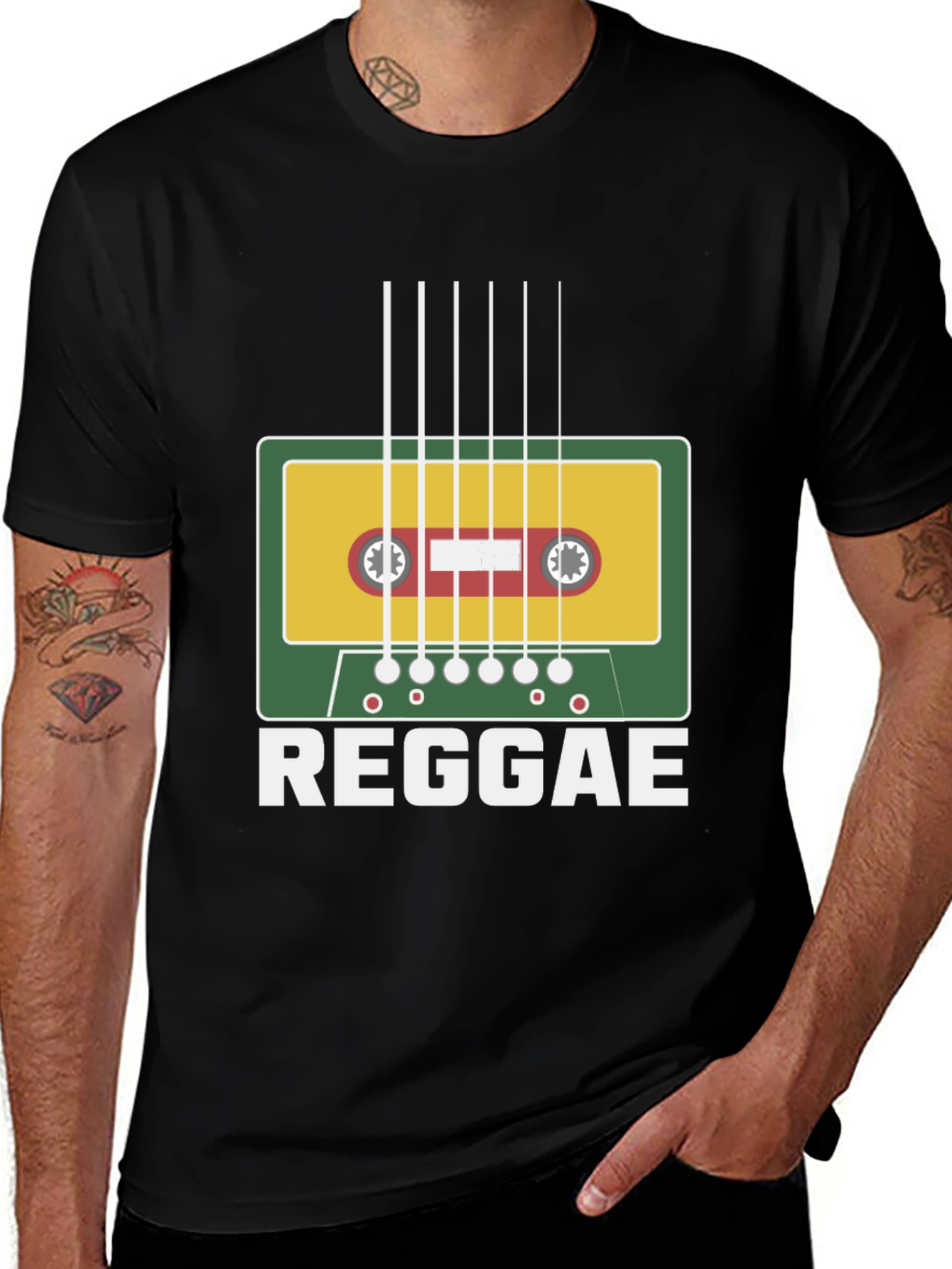 Reggae Music Cassette Tape Graphic T-Shirt