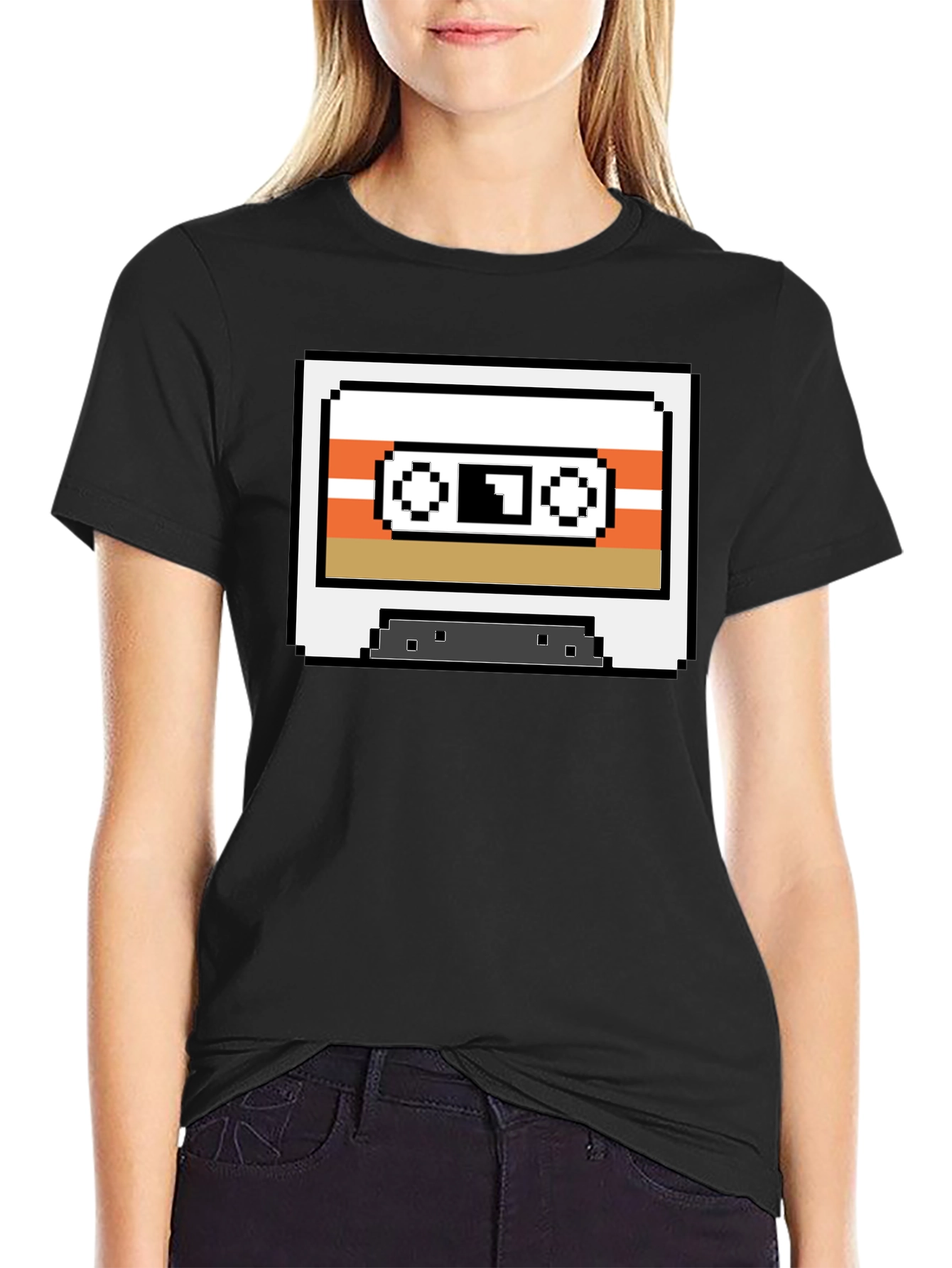 Retro Pixel Cassette Tape T-Shirt