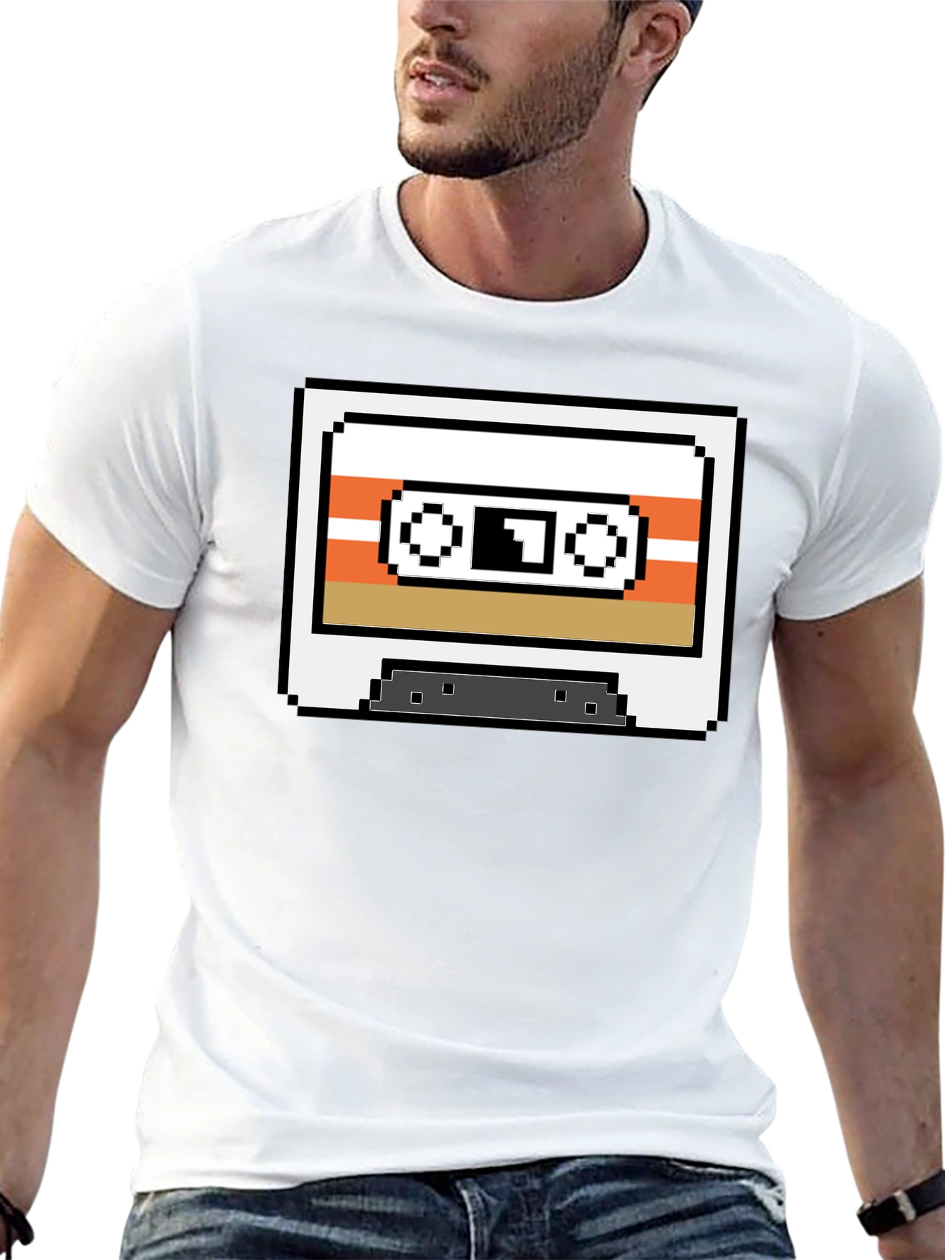 Retro Pixel Cassette Tape T-Shirt
