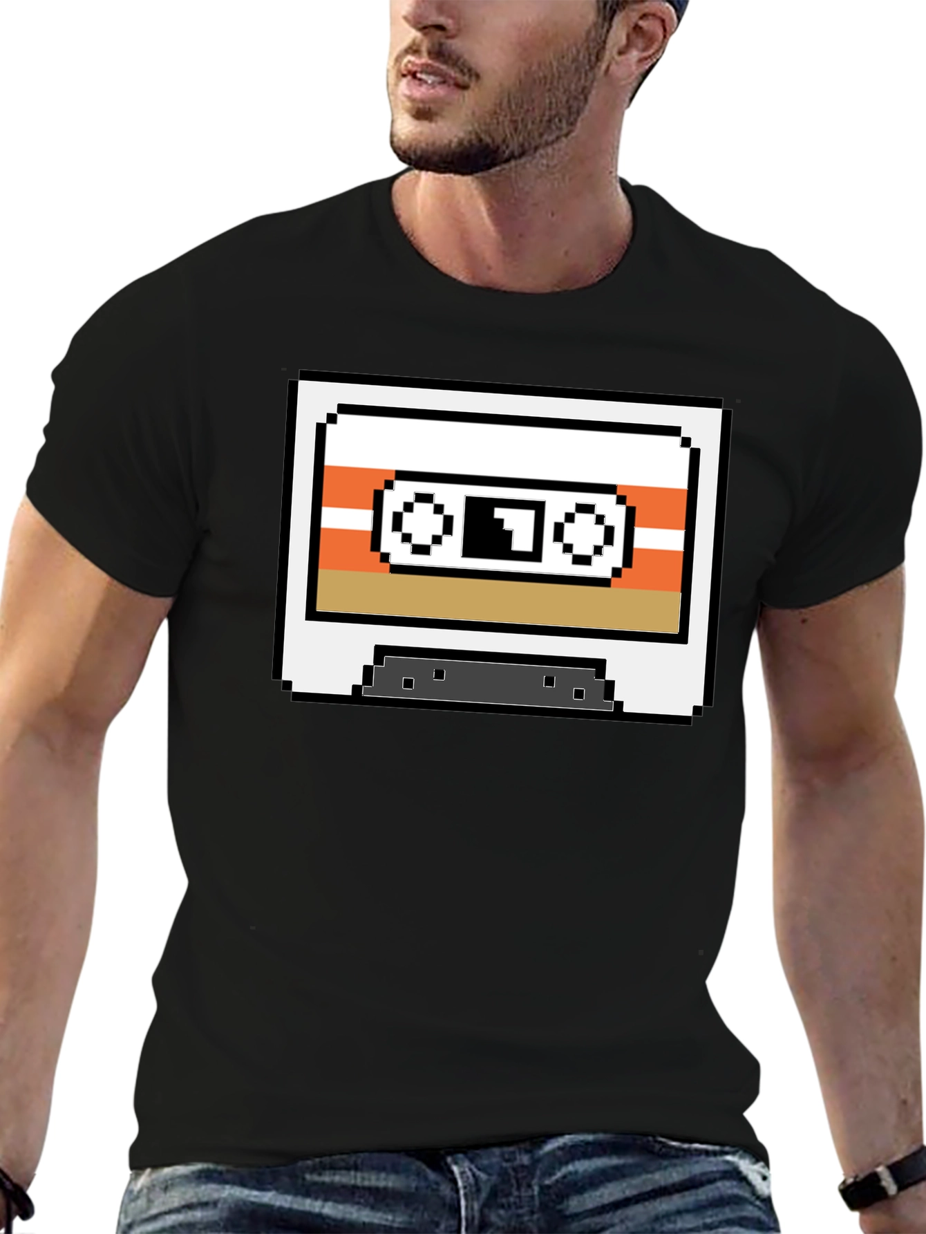 Retro Pixel Cassette Tape T-Shirt