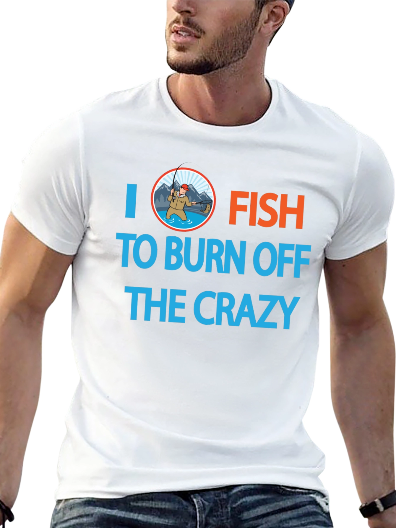 I Fish to Burn Off the Crazy Graphic T-Shirt