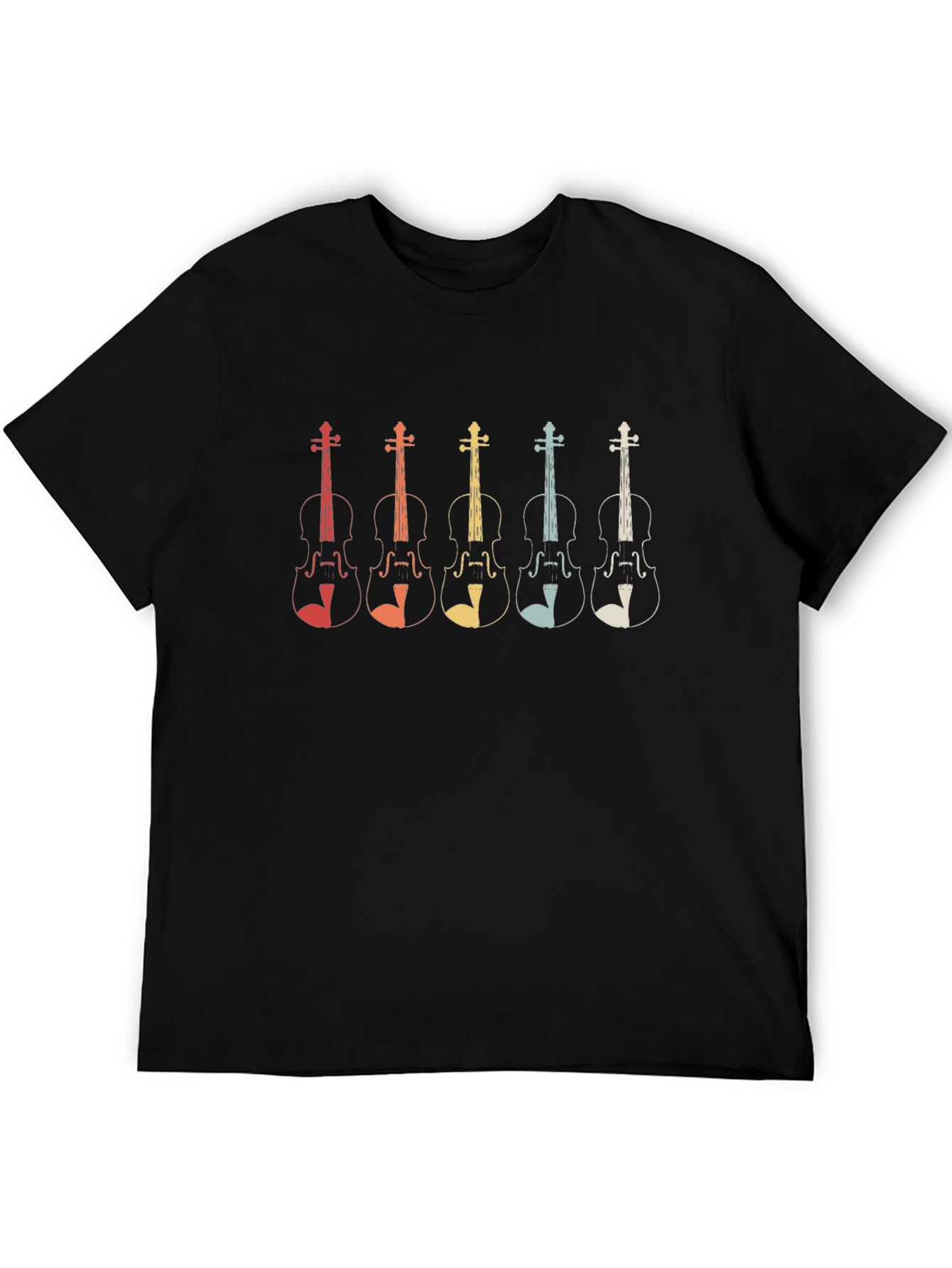 Retro Violin T-Shirt - Musical Instrument Design