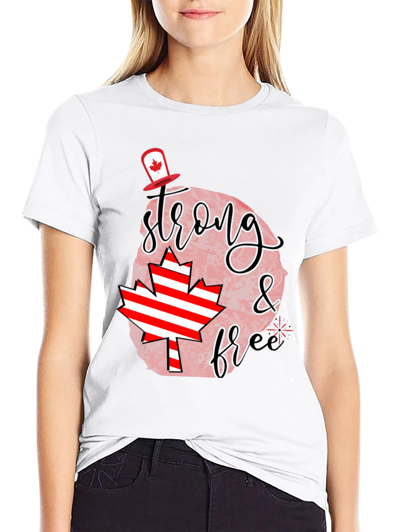 Canada Day Tee: Strong & Free Graphic T-Shirt