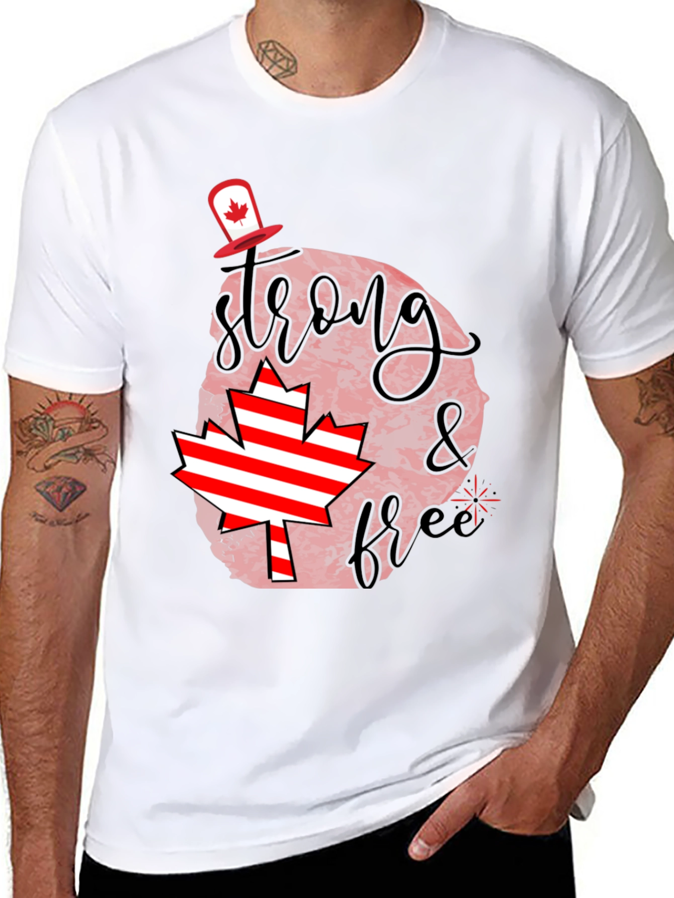 Canada Day Tee: Strong & Free Graphic T-Shirt