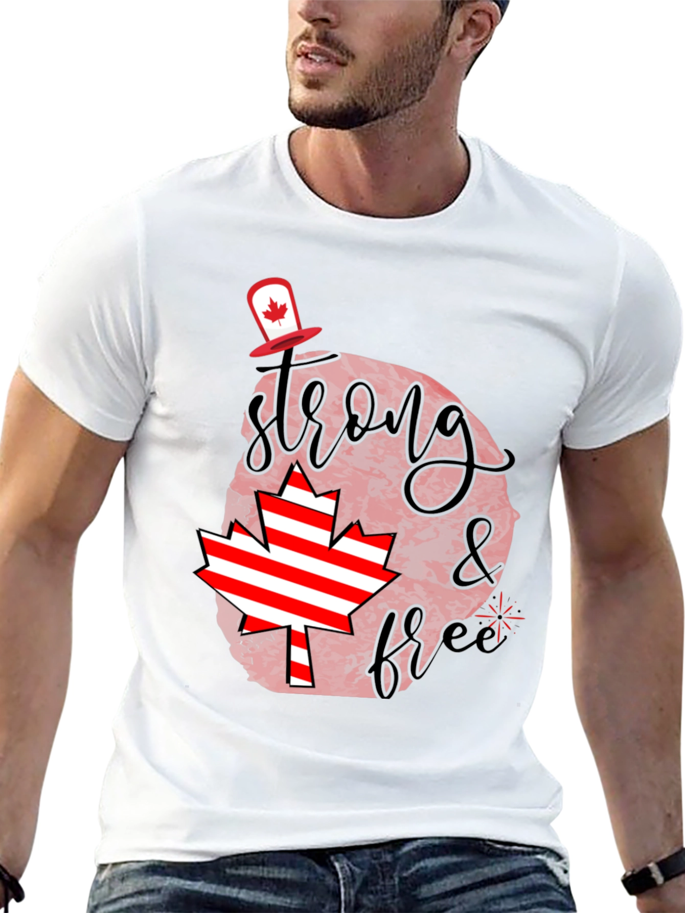 Canada Day Tee: Strong & Free Graphic T-Shirt