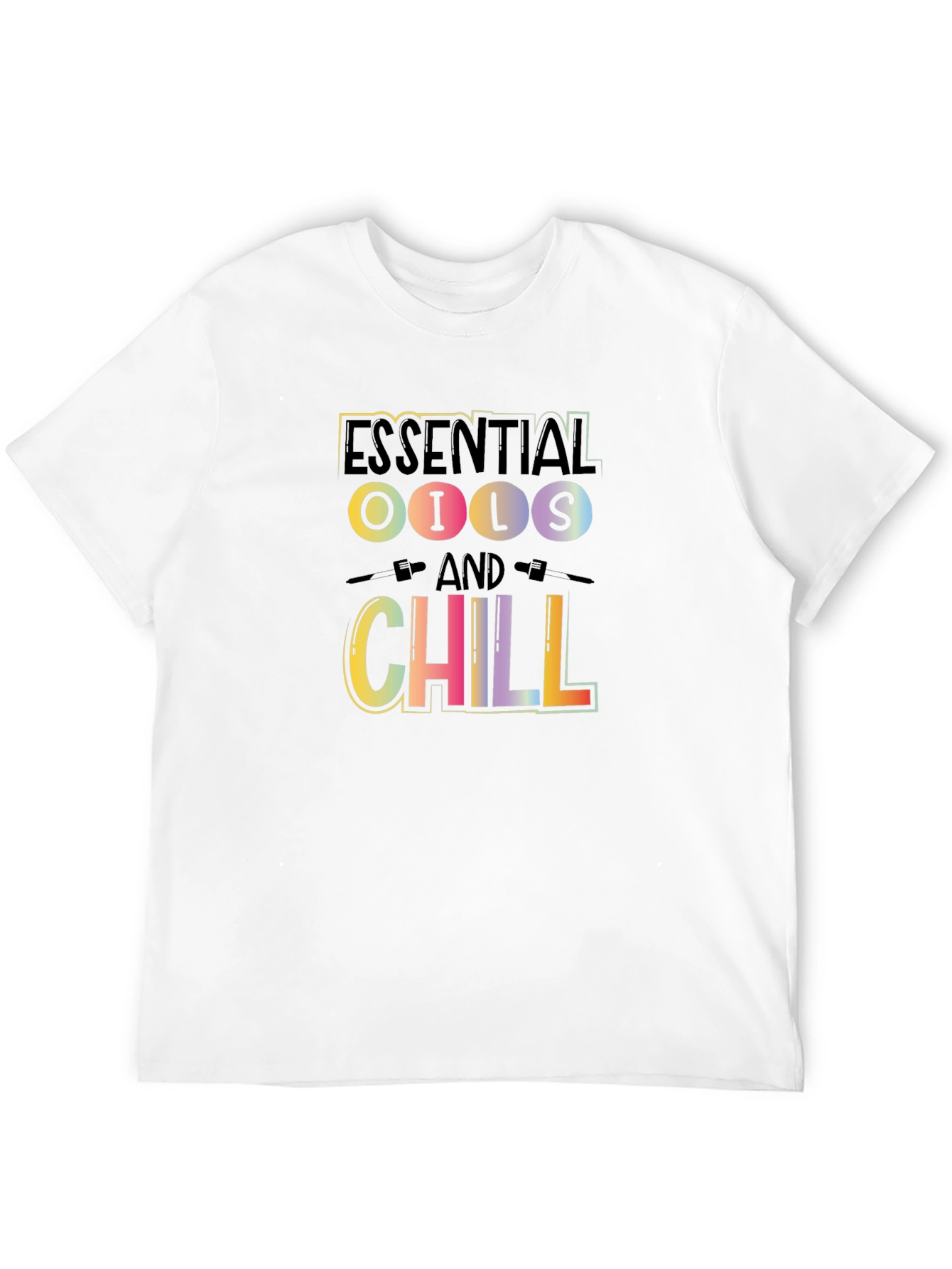 Essential Oils & Chill Black Graphic Tee