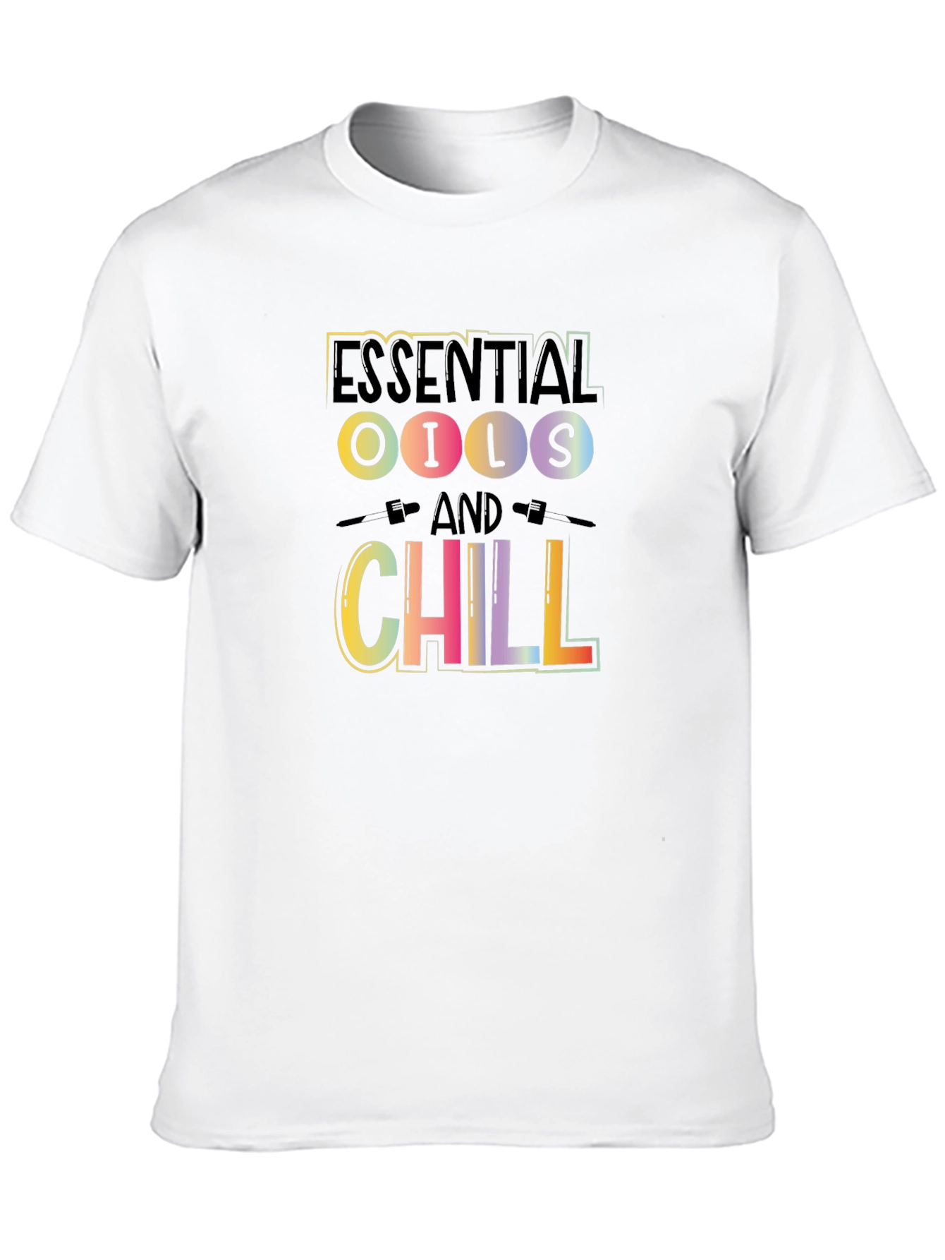 Essential Oils & Chill Black Graphic Tee
