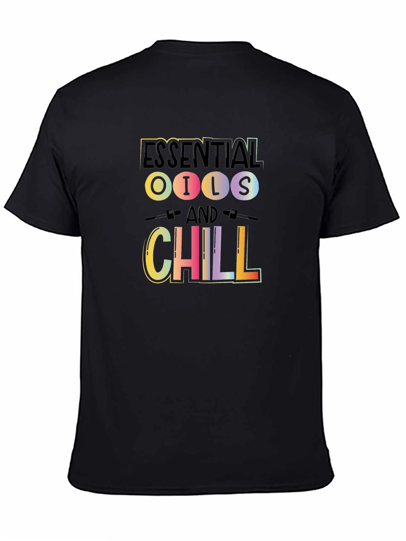 Essential Oils & Chill Black Graphic Tee