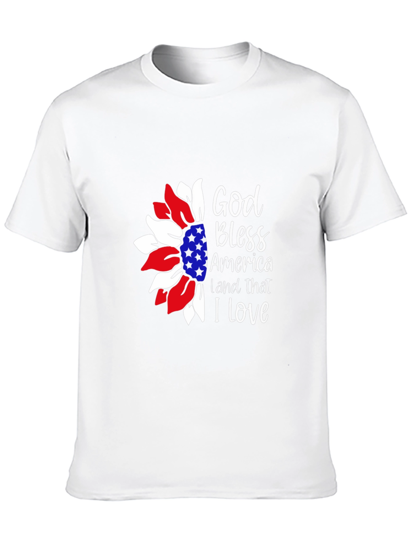 Patriotic Sunflower Graphic T-Shirt