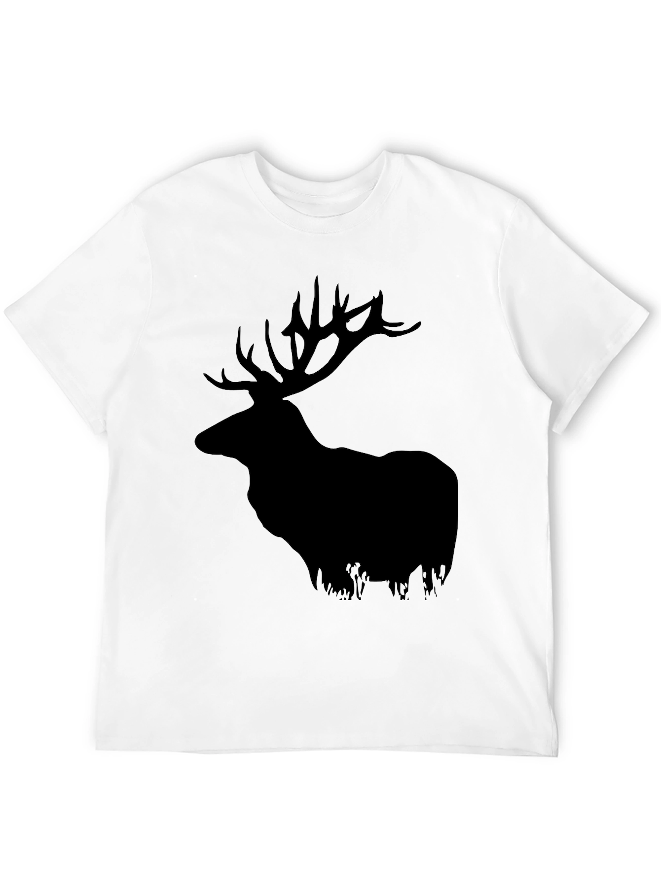 Elk Silhouette Graphic Tee - Black