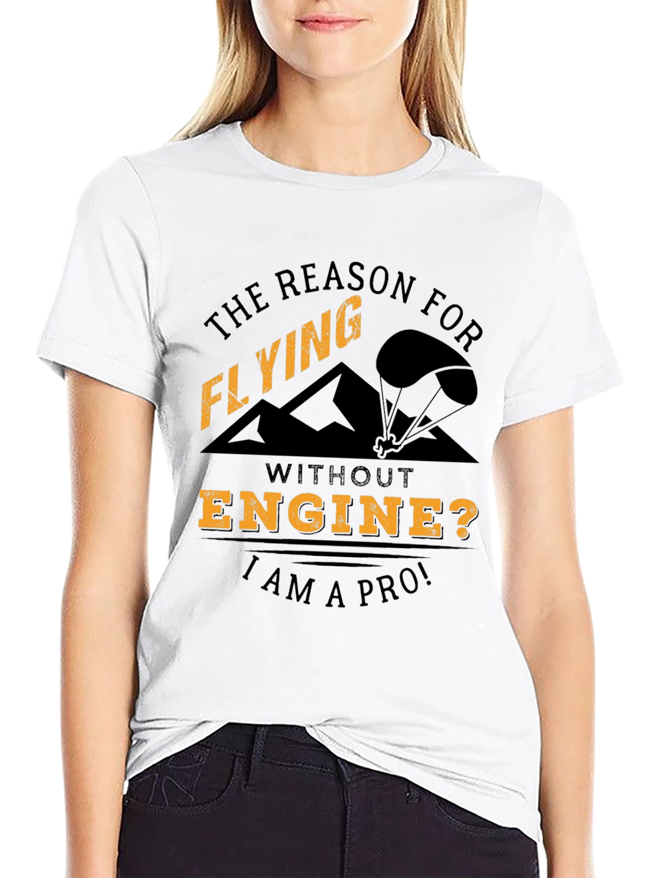 Flying Pro T-Shirt | No Engine Needed | Black
