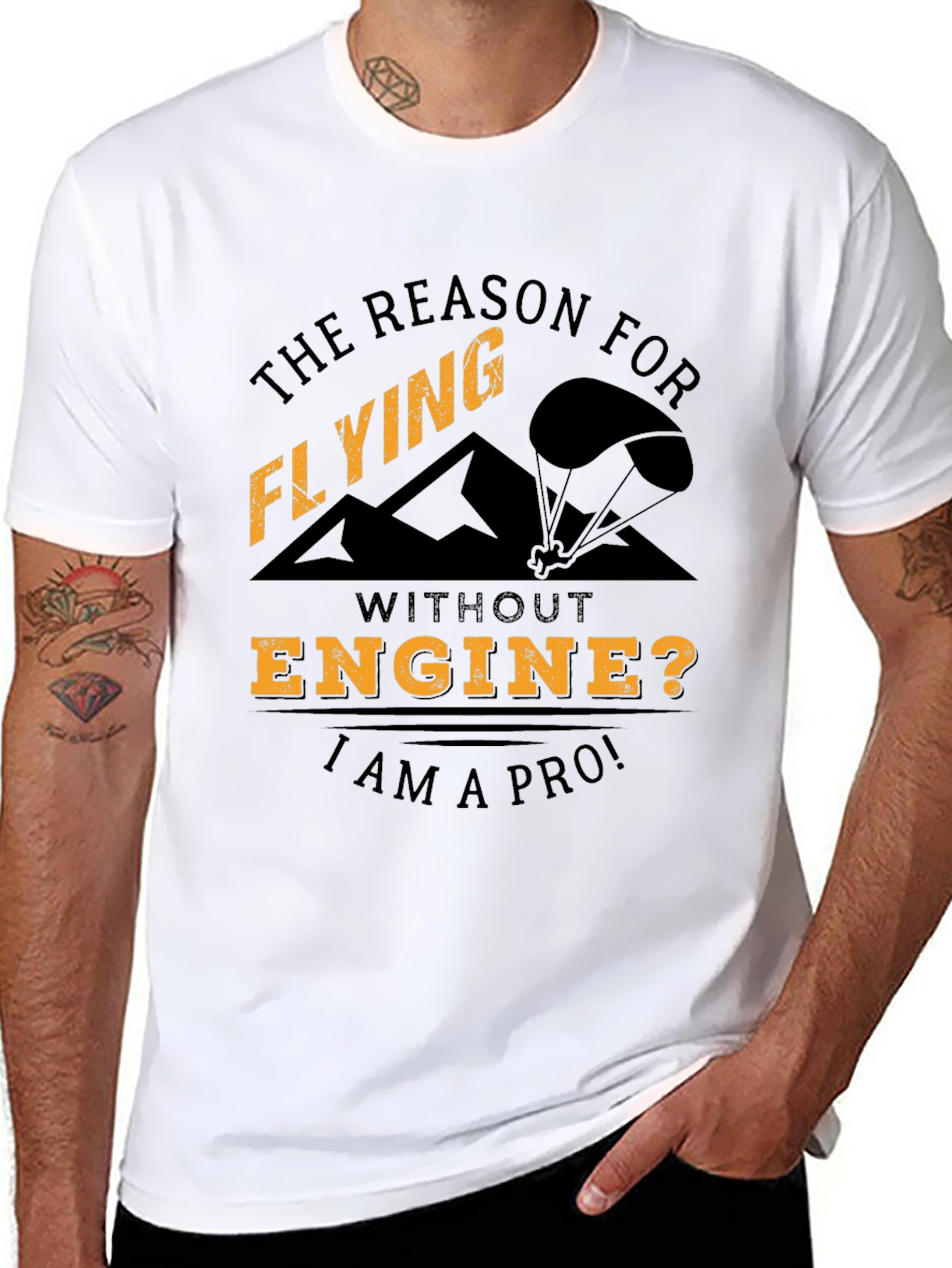 Flying Pro T-Shirt | No Engine Needed | Black