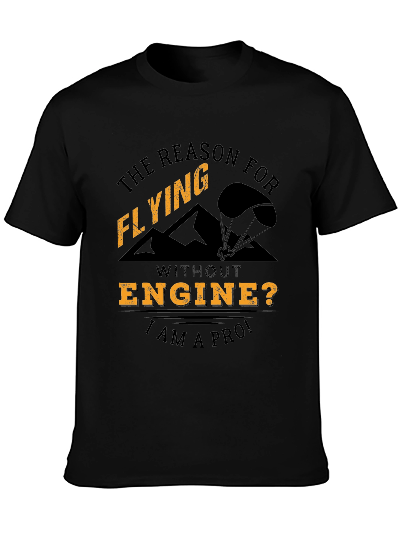 Flying Pro T-Shirt | No Engine Needed | Black