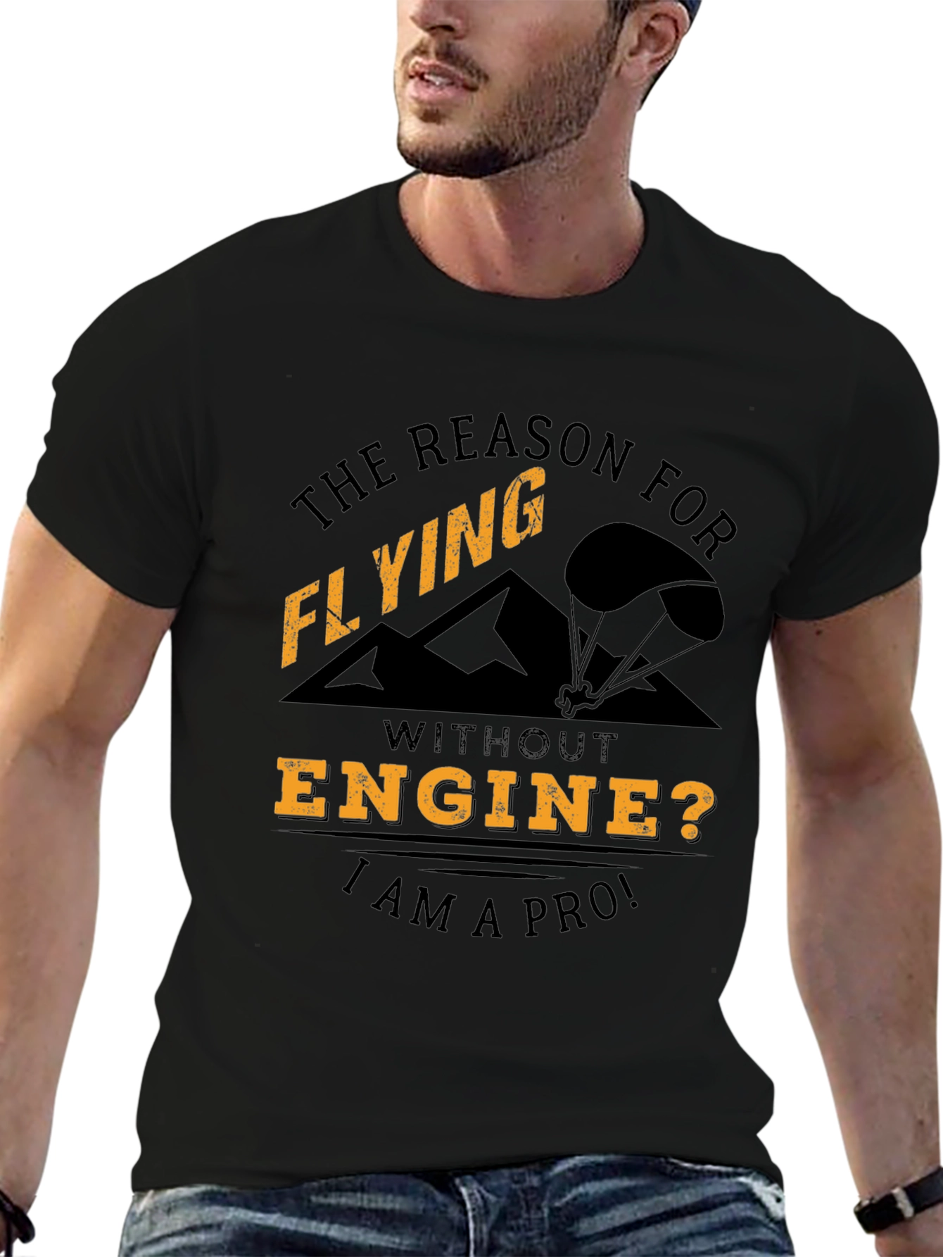 Flying Pro T-Shirt | No Engine Needed | Black
