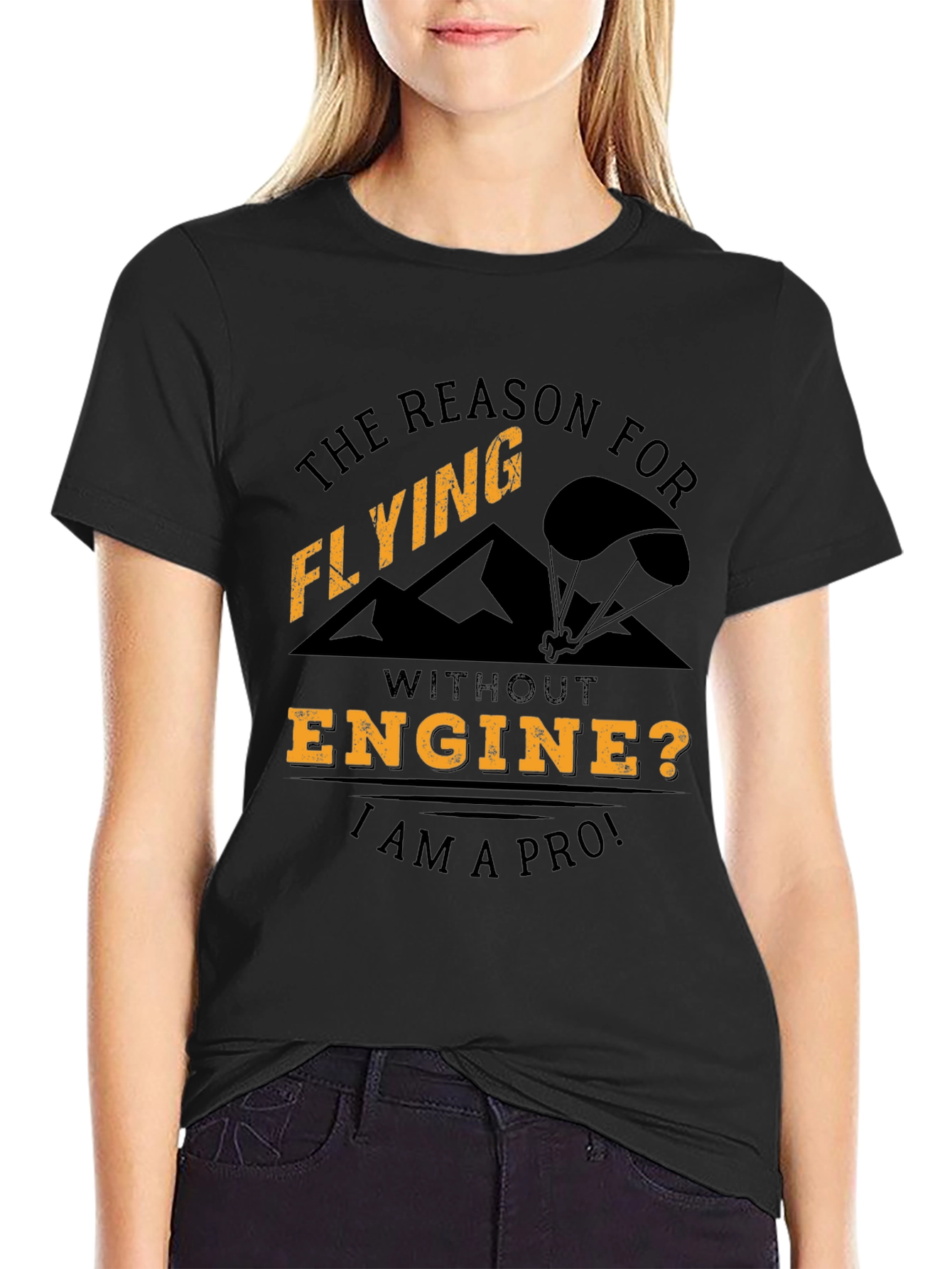 Flying Pro T-Shirt | No Engine Needed | Black