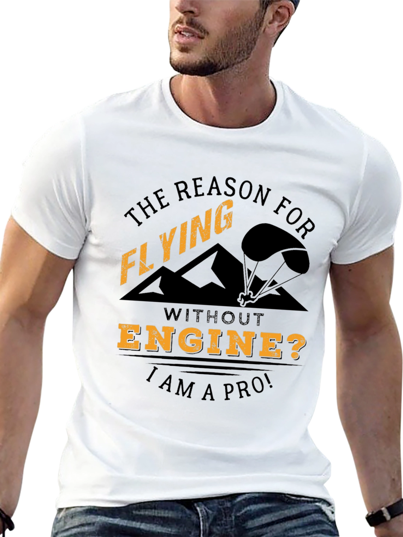 Flying Pro T-Shirt | No Engine Needed | Black