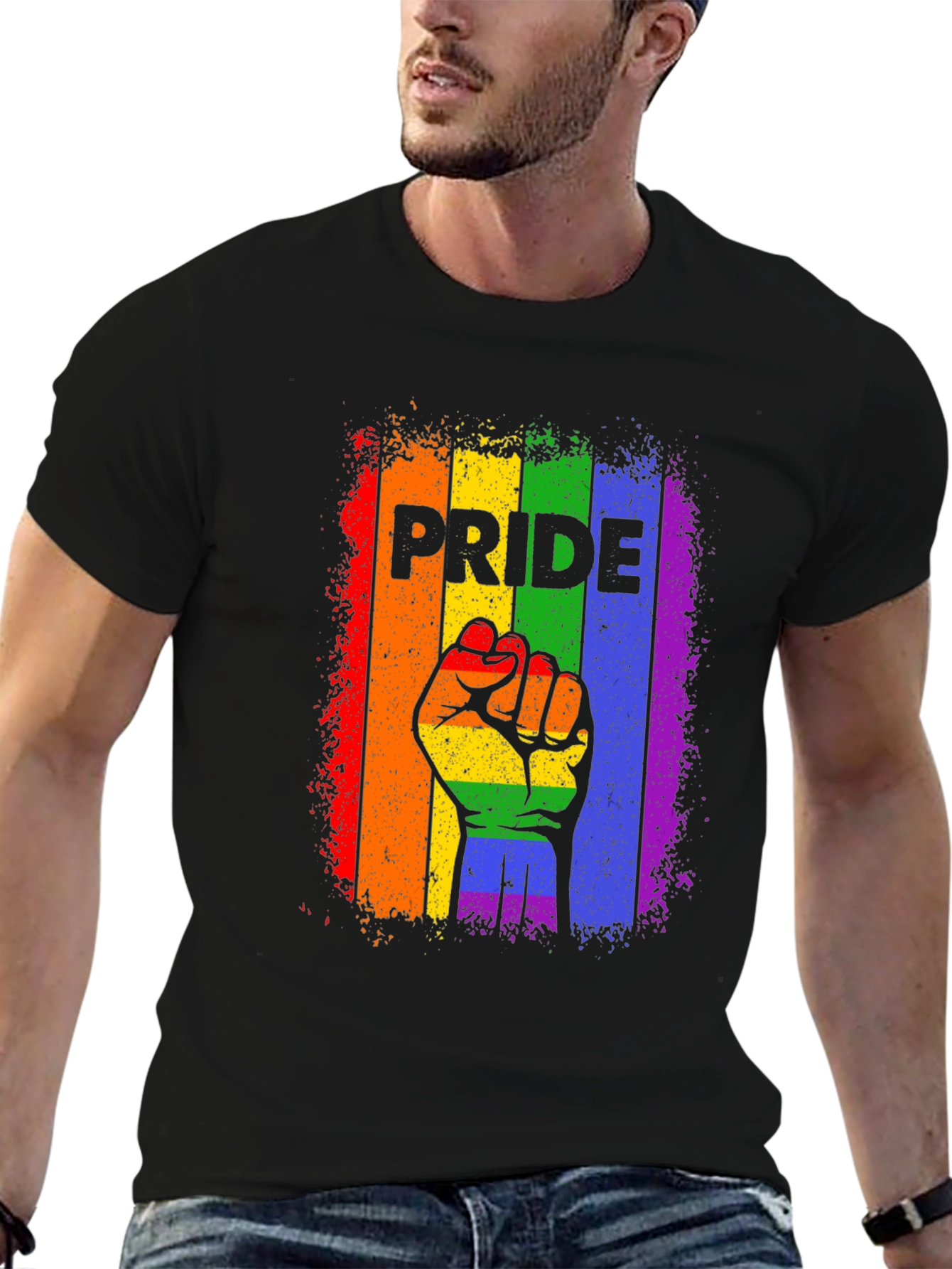 Pride Rainbow Fist Graphic Tee