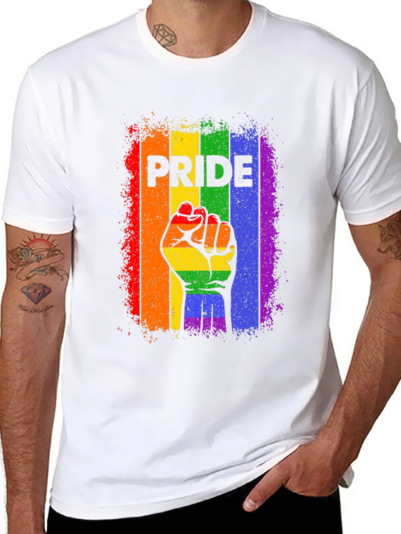 Pride Rainbow Fist Graphic Tee