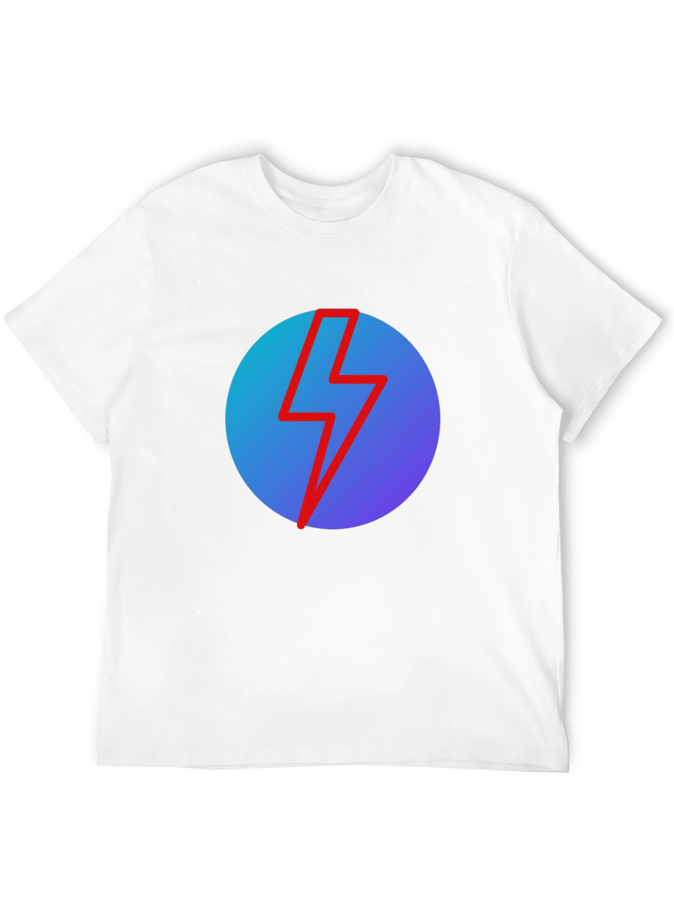 Black T-Shirt with Lightning Bolt Graphic