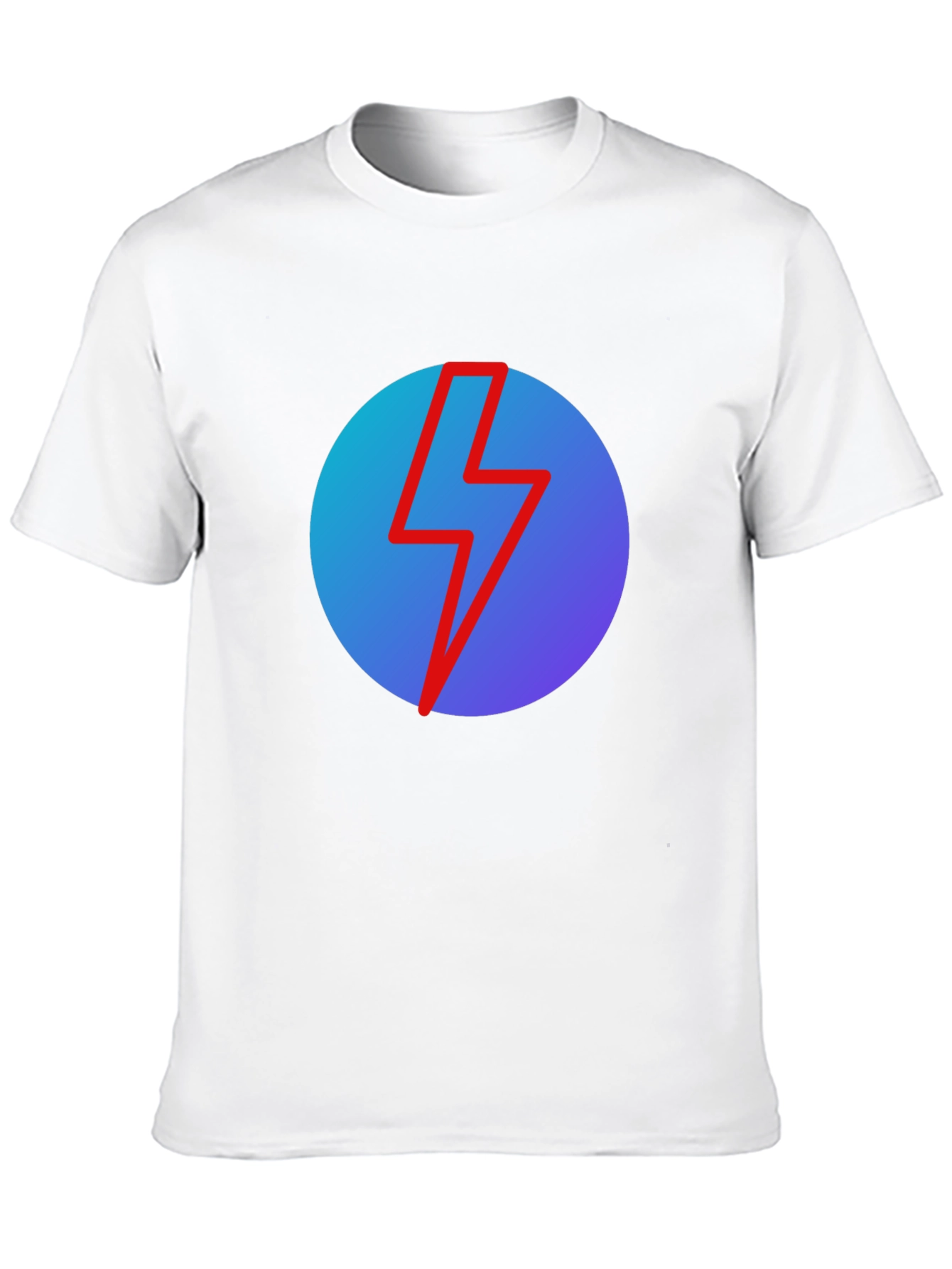 Black T-Shirt with Lightning Bolt Graphic