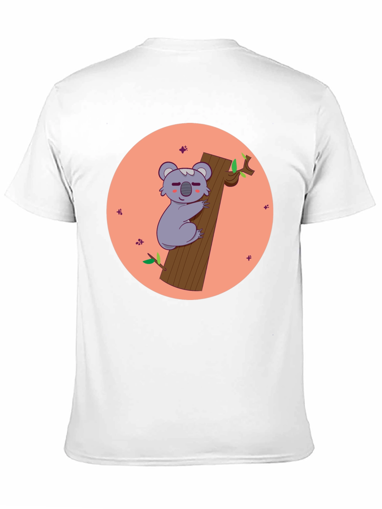 Koala Hugging Tree T-Shirt - Cute Cartoon Design