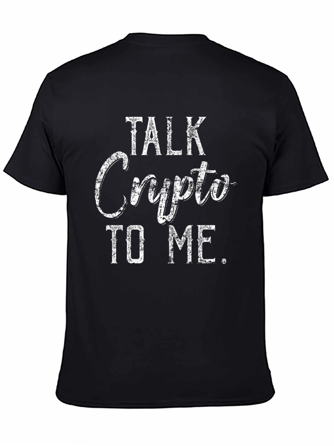 Talk Crypto To Me Black Graphic Tee