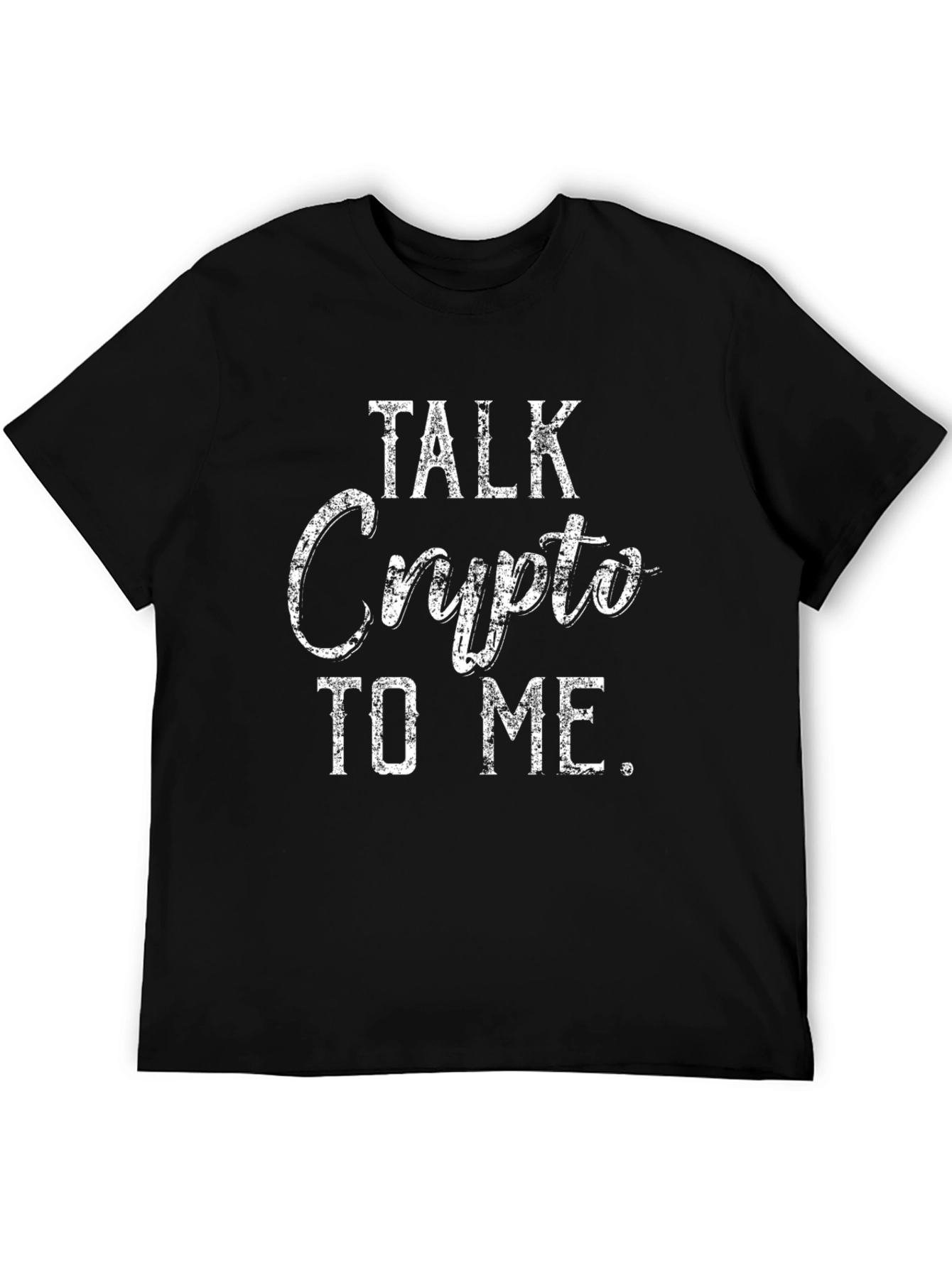 Talk Crypto To Me Black Graphic Tee