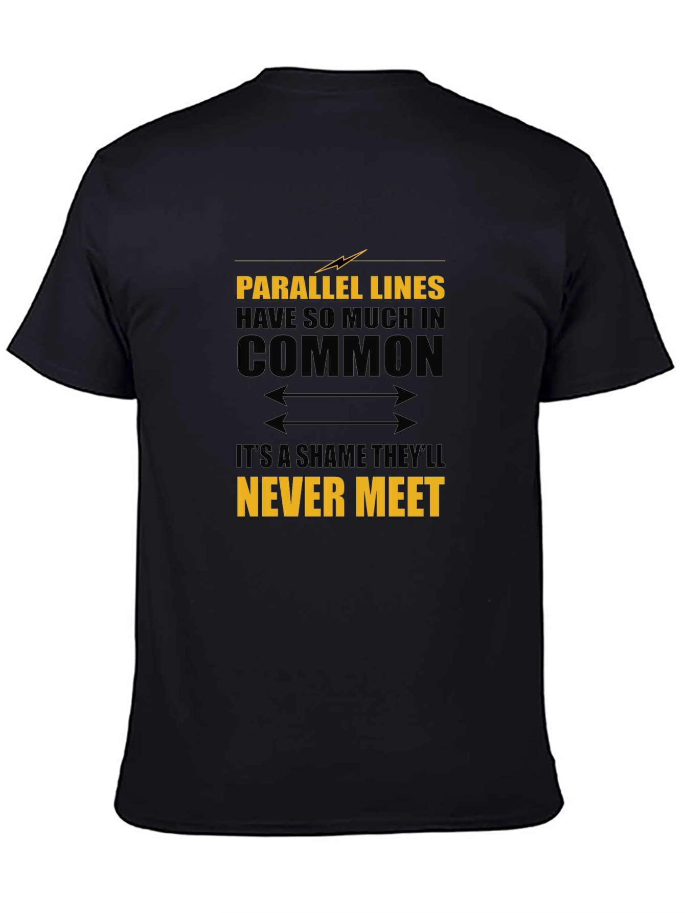 Parallel Lines Graphic T-Shirt - Black