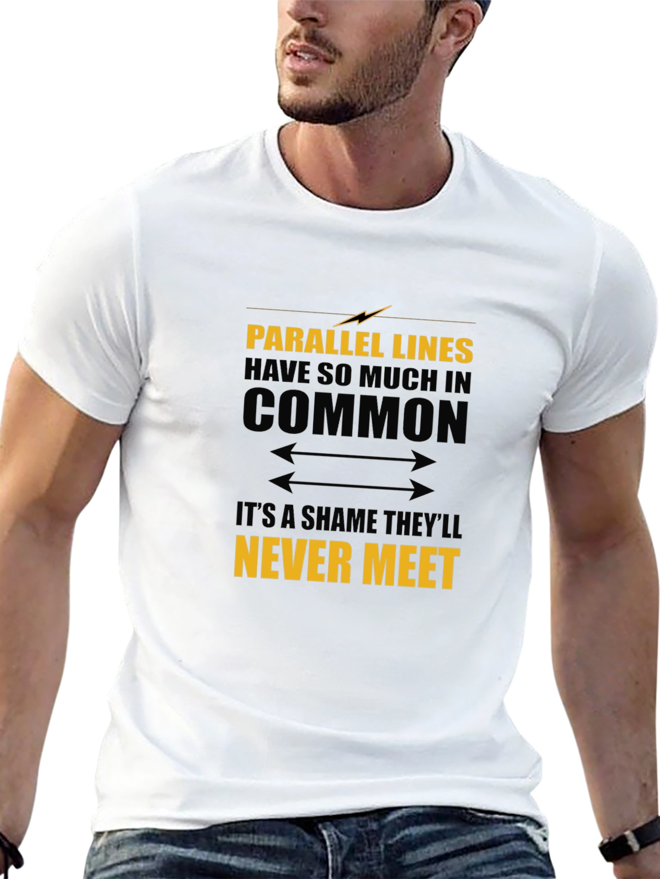 Parallel Lines Graphic T-Shirt - Black