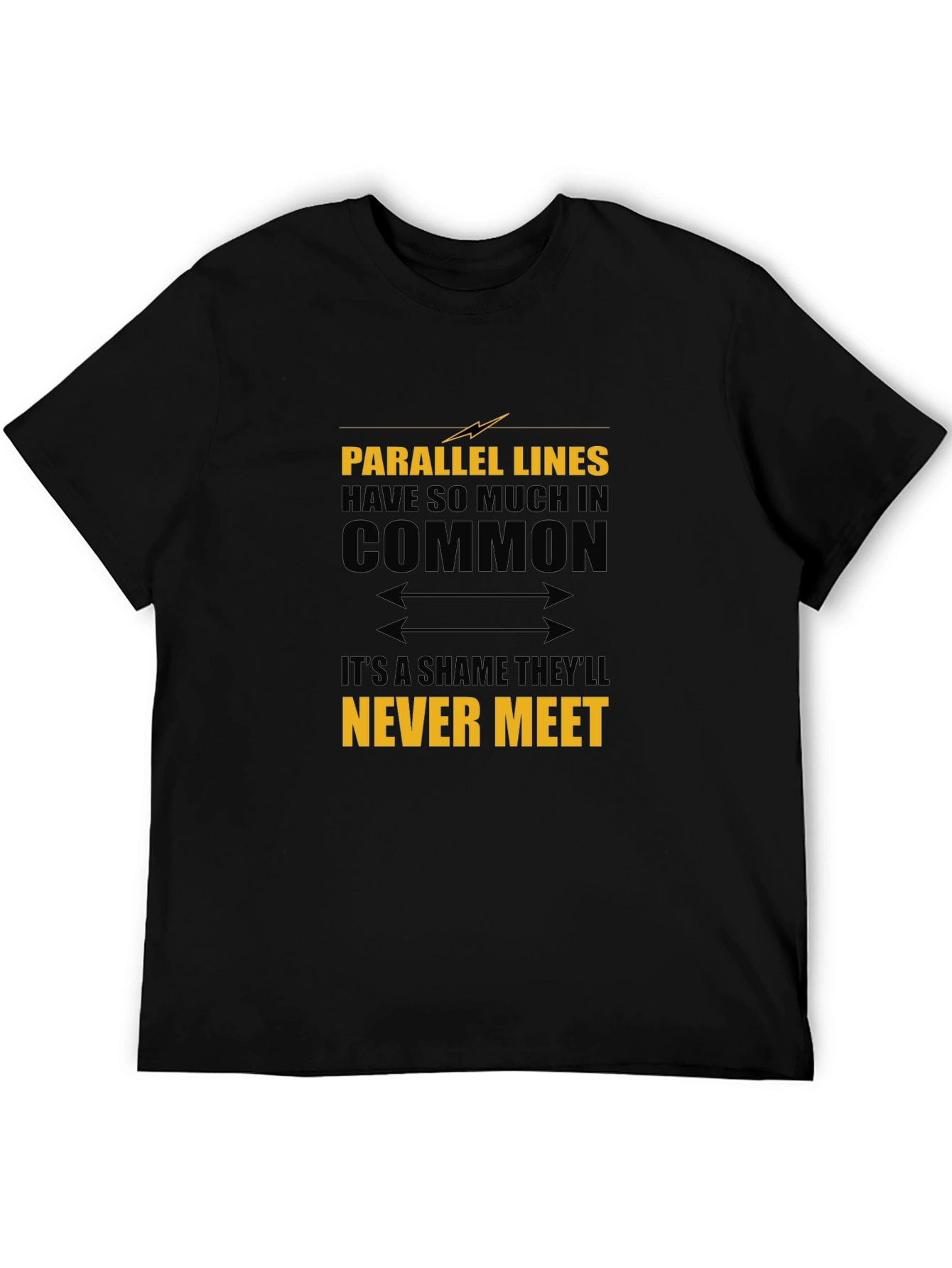 Parallel Lines Graphic T-Shirt - Black