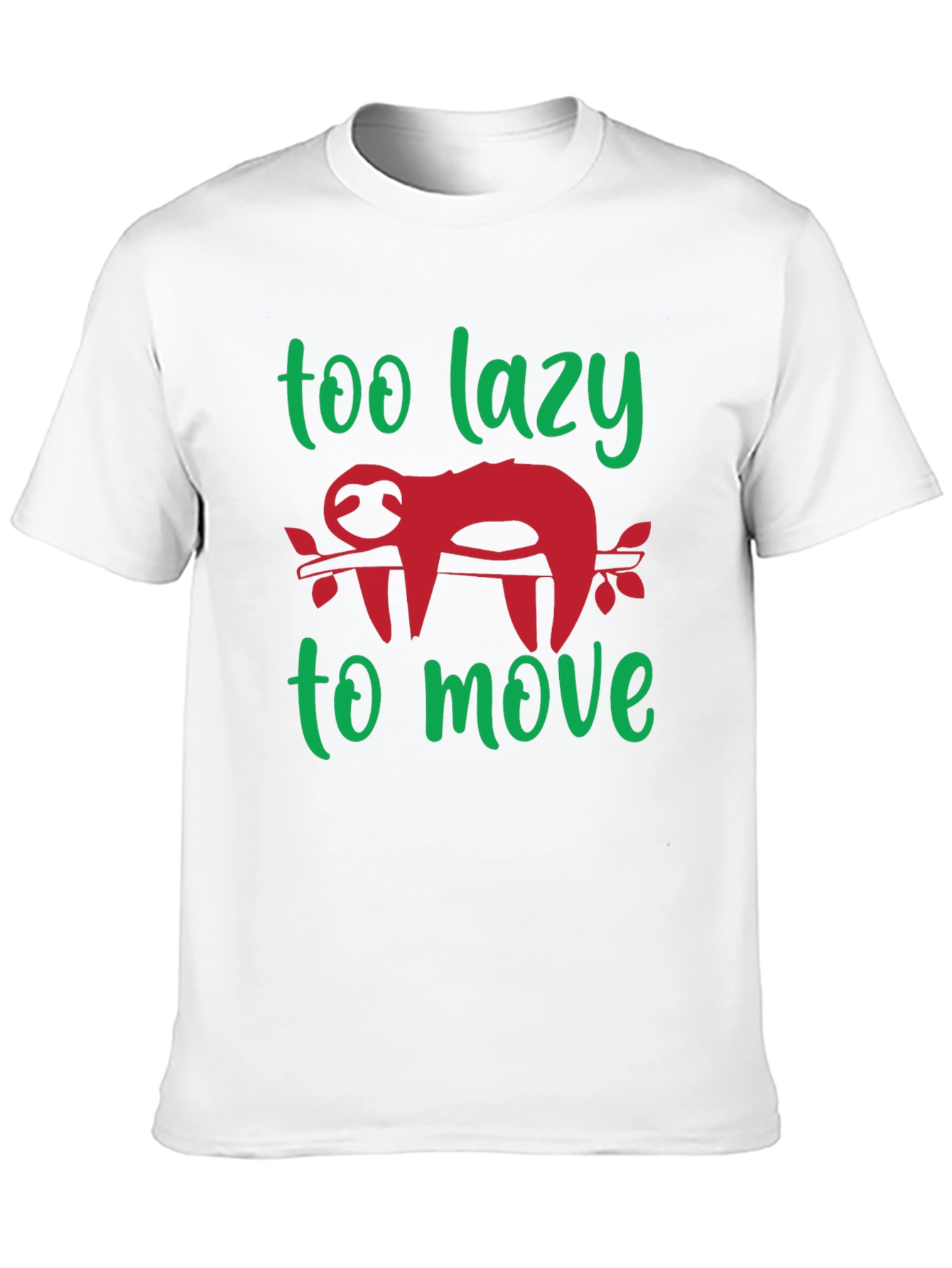 Too Lazy to Move Sloth Graphic Tee