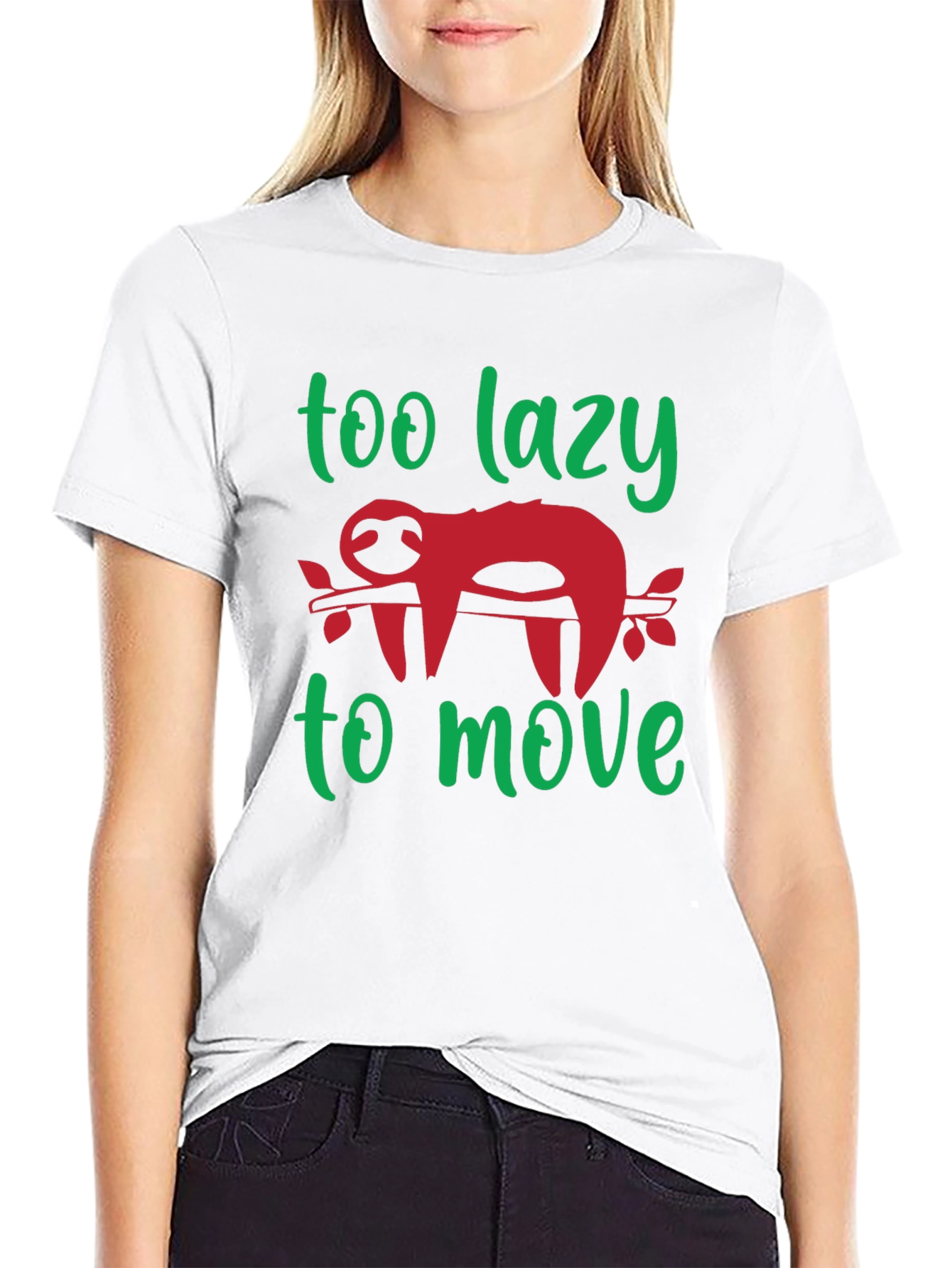 Too Lazy to Move Sloth Graphic Tee